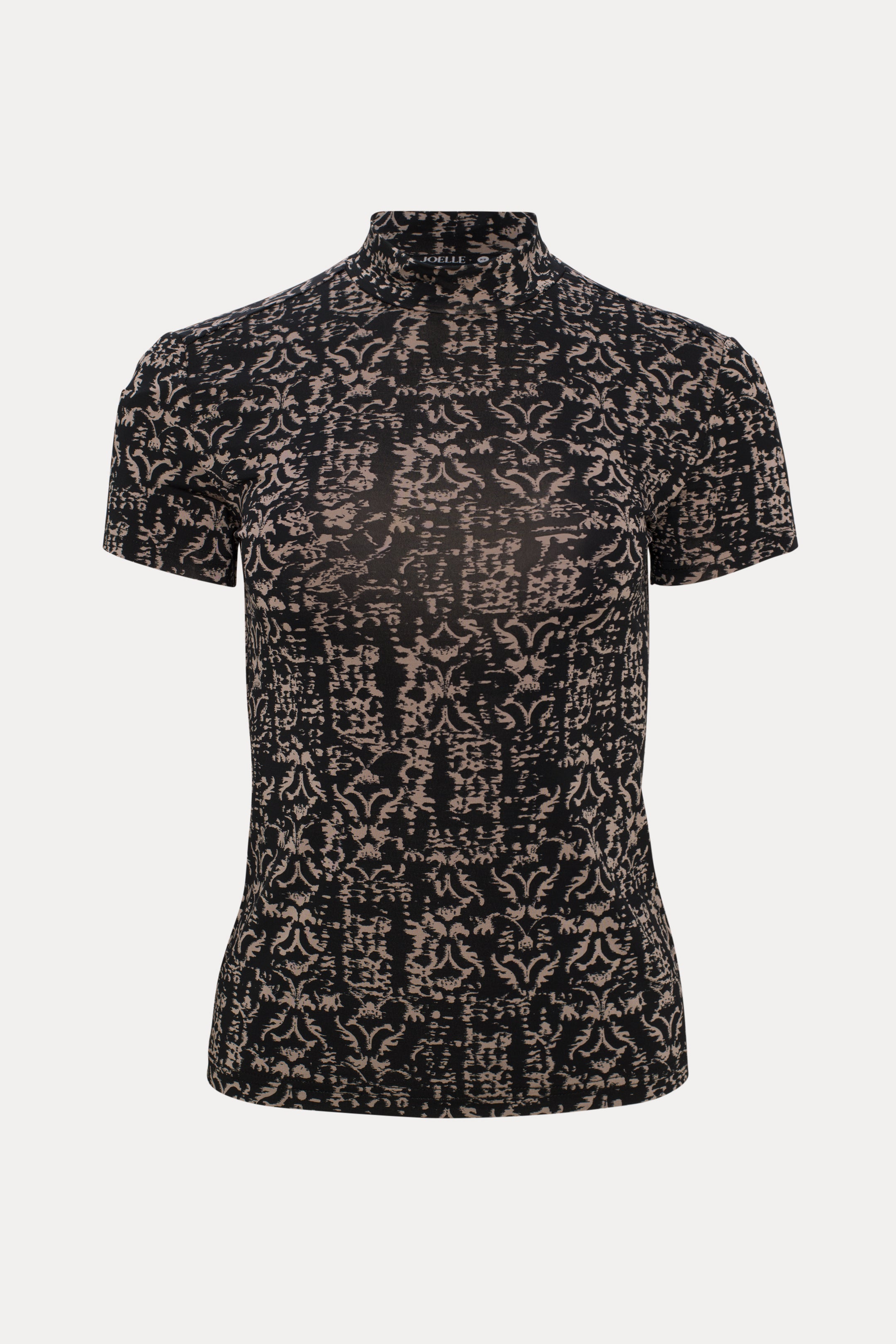 Calm | Black and beige short-sleeved sweater