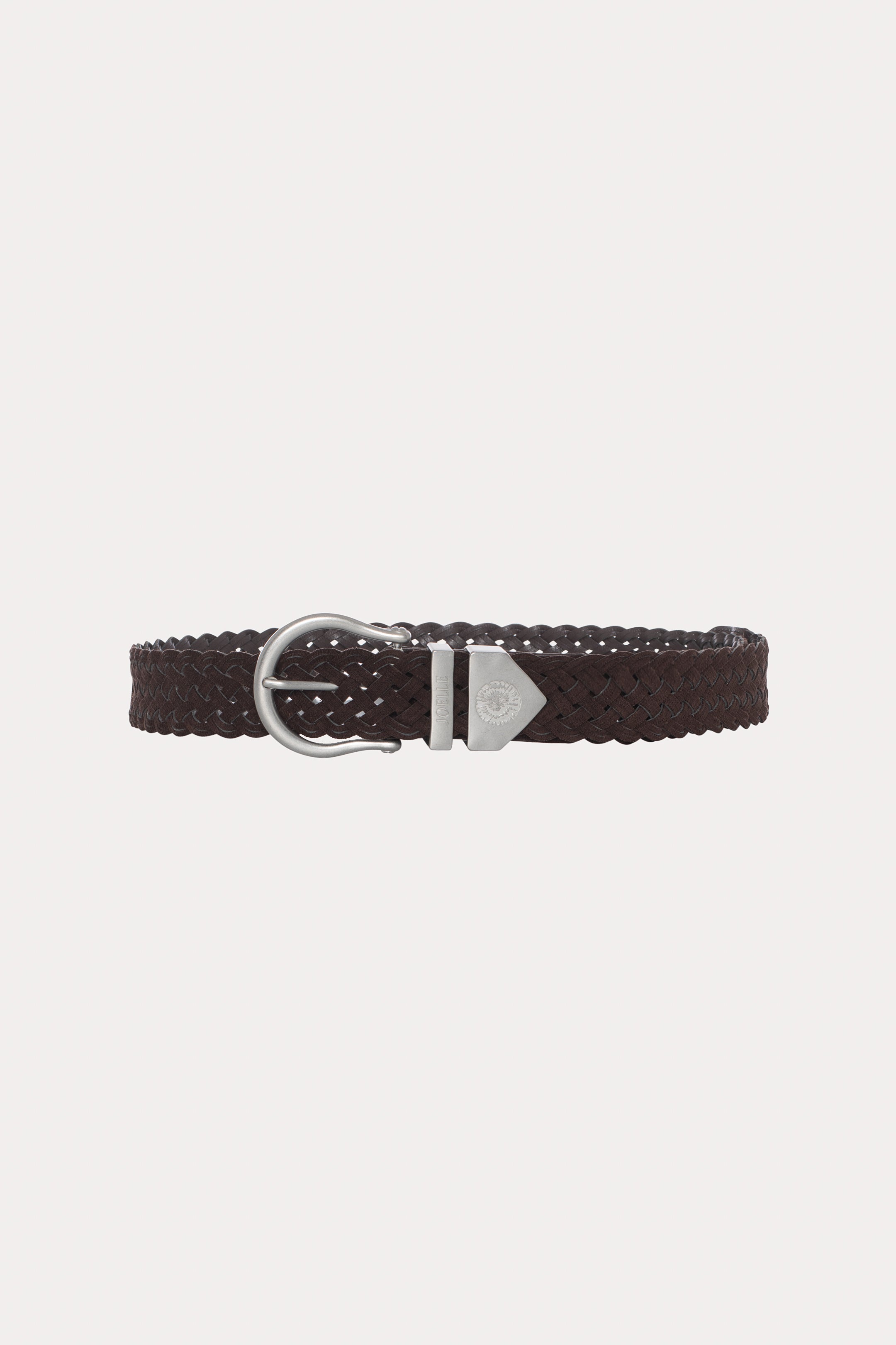 Basset | Brown braided synthetic suede belt