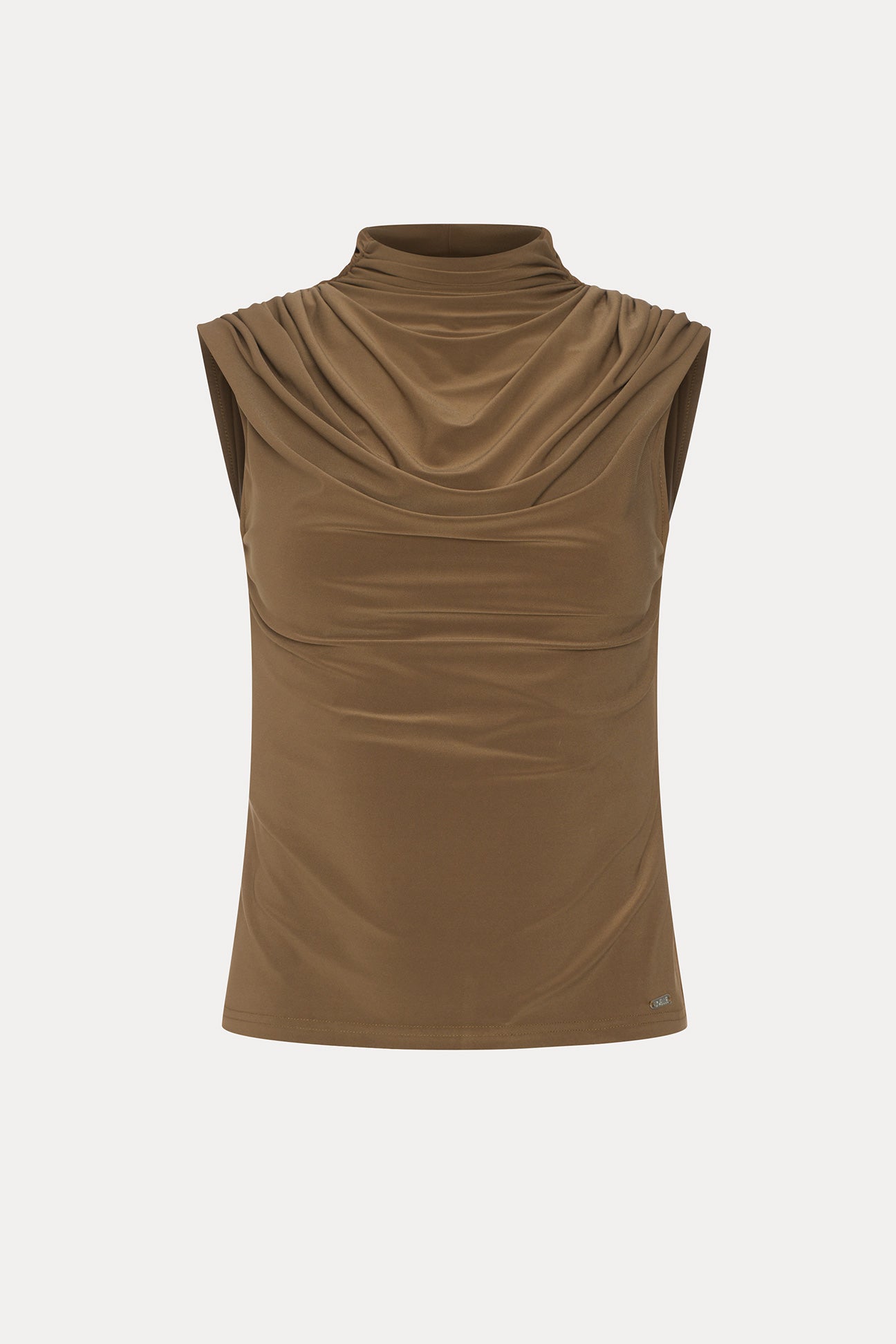 Nokia | Brown draped high neck camisole