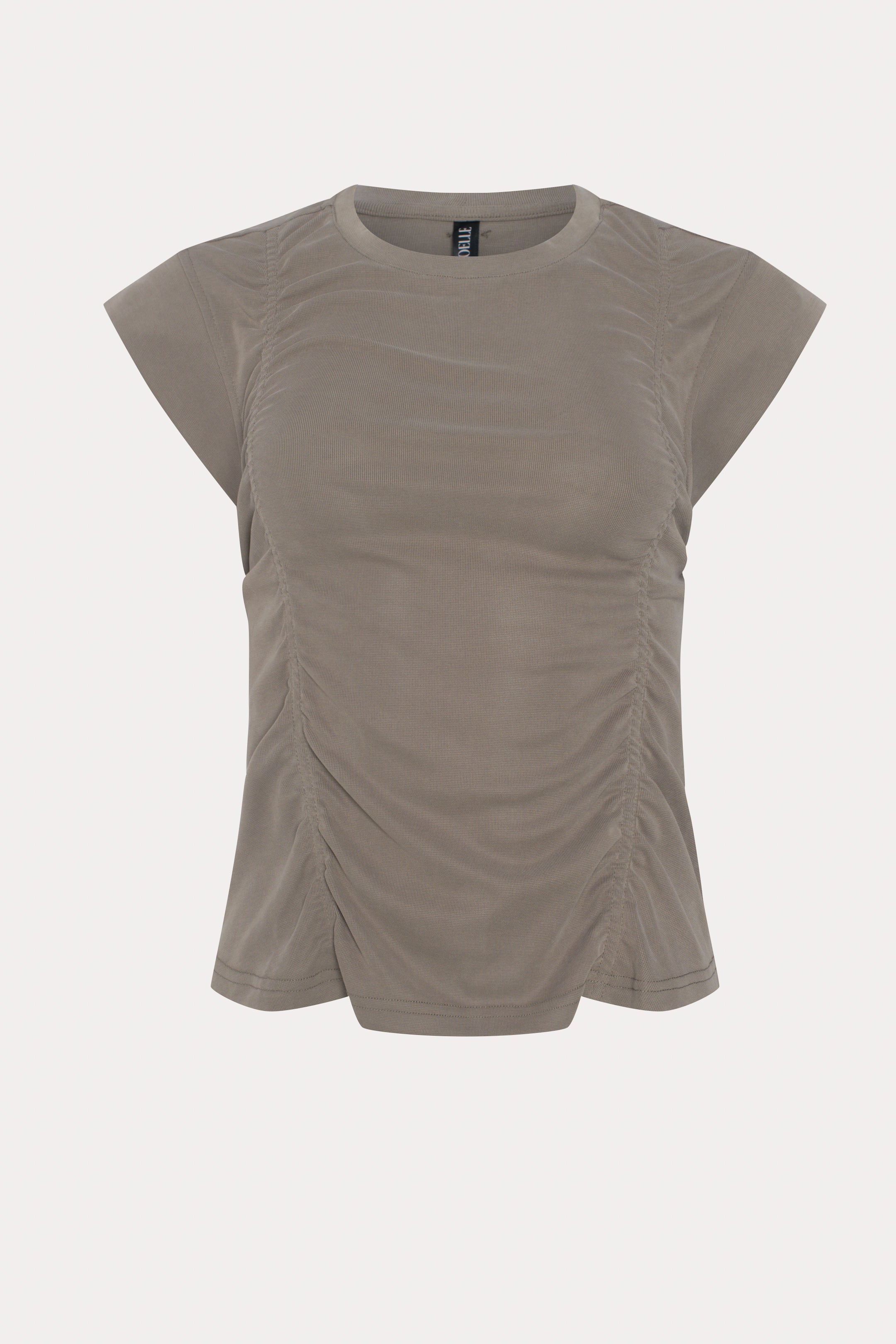Lilou | La camisole froncée taupe