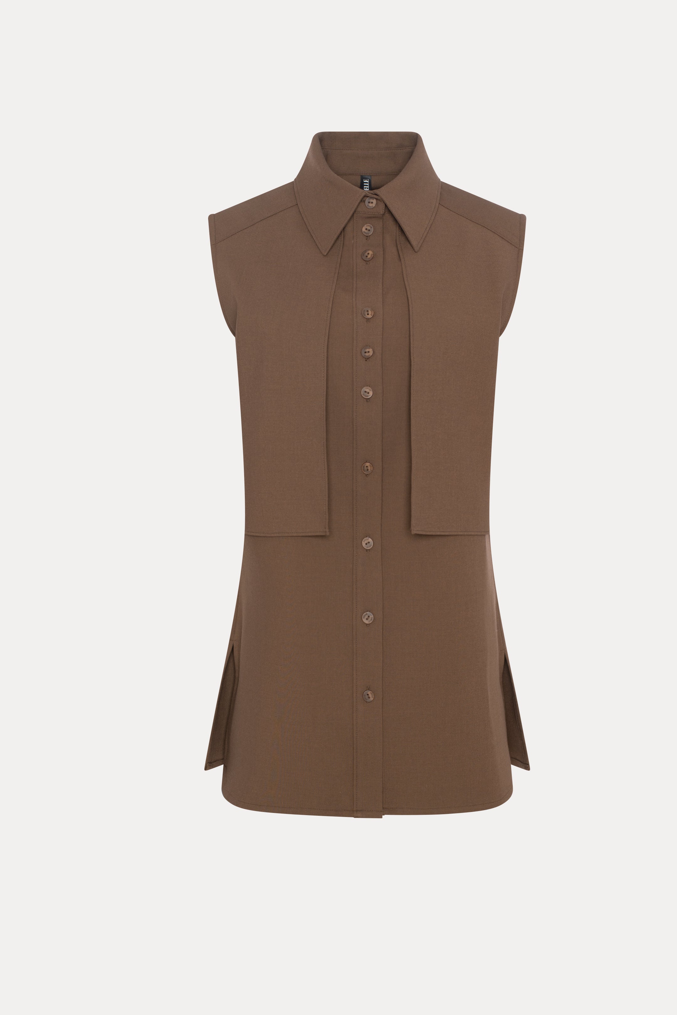 Claire | The brown sleeveless shirt