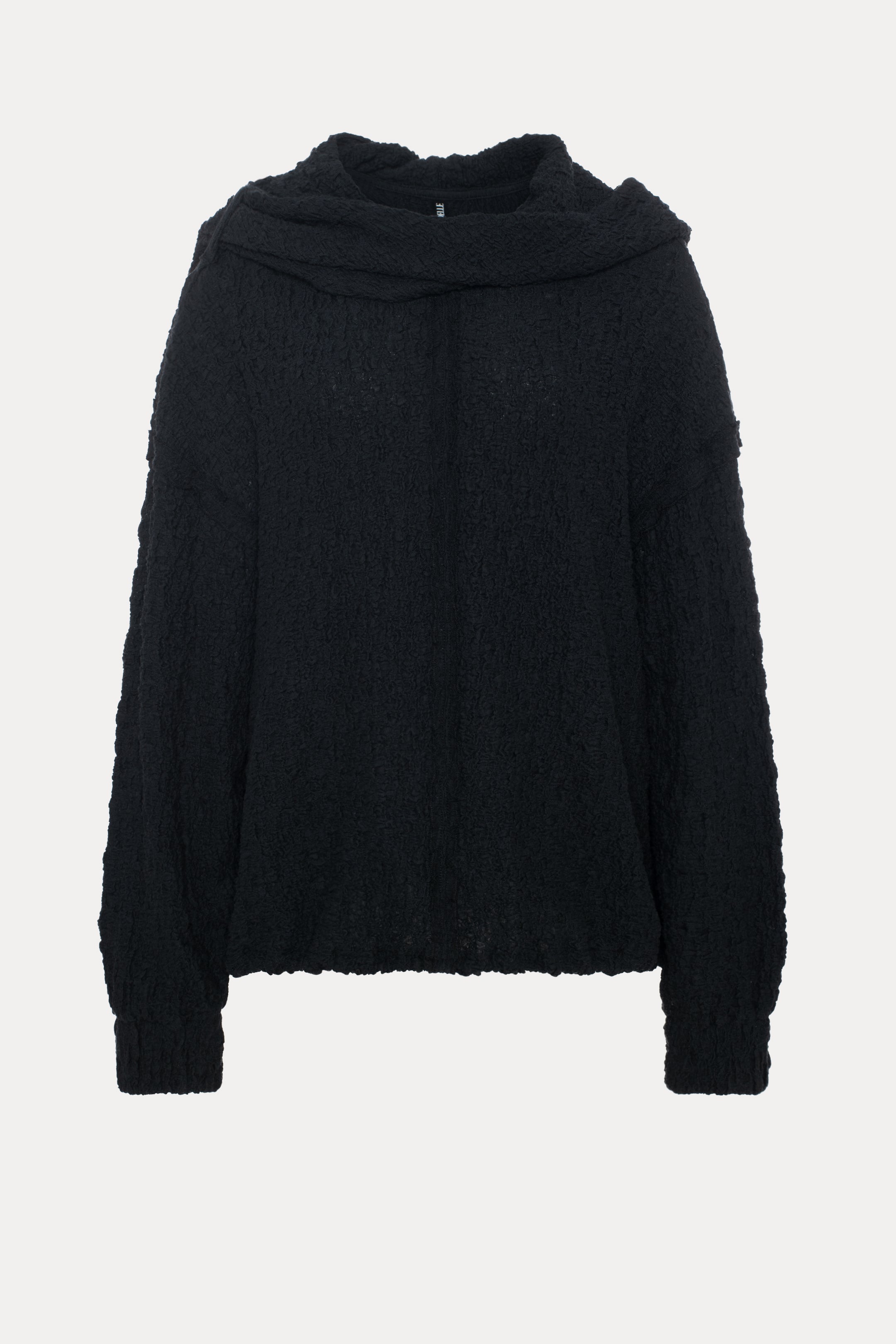 Waris | The black textured hoodie