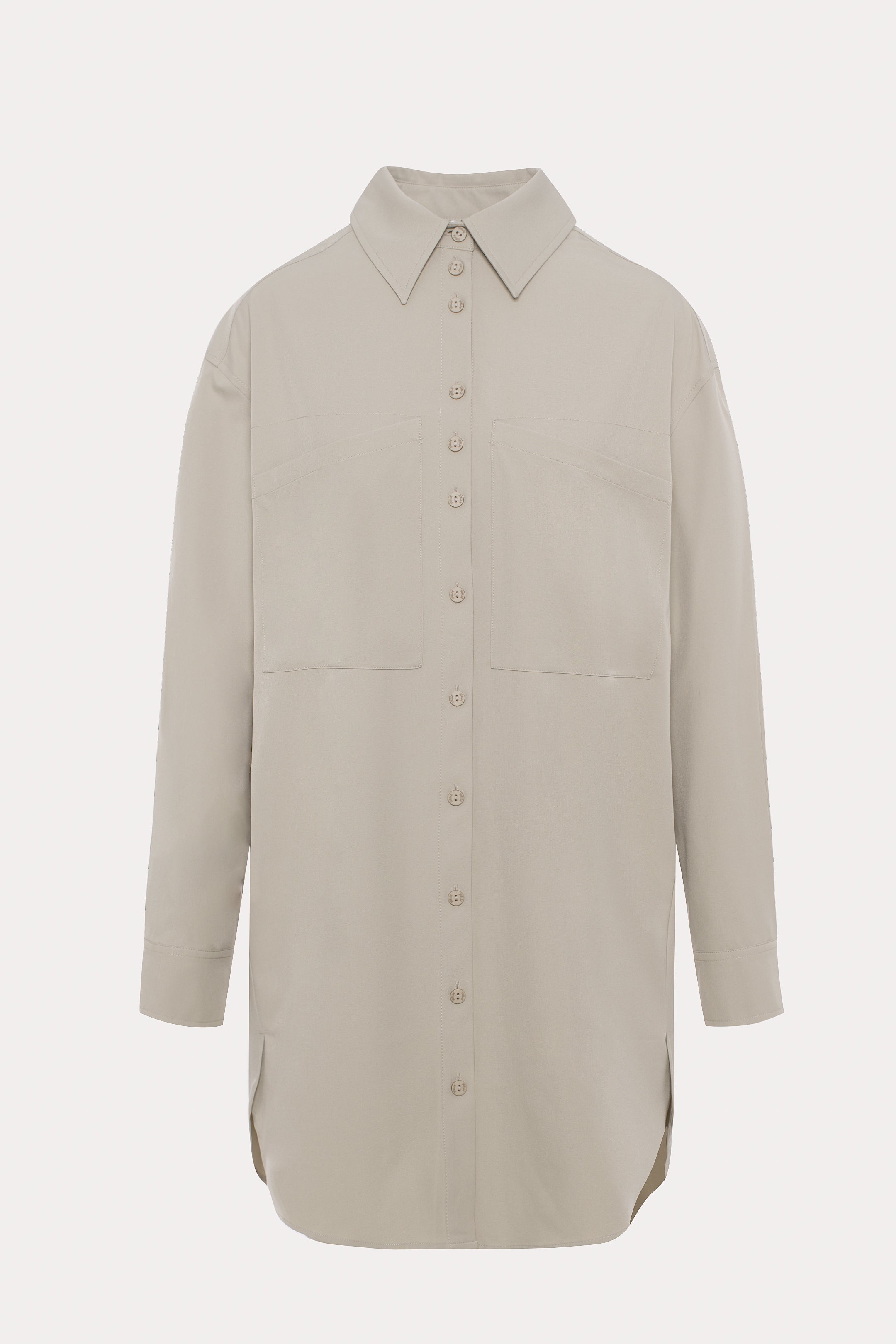 Alice | Chemise longue grise