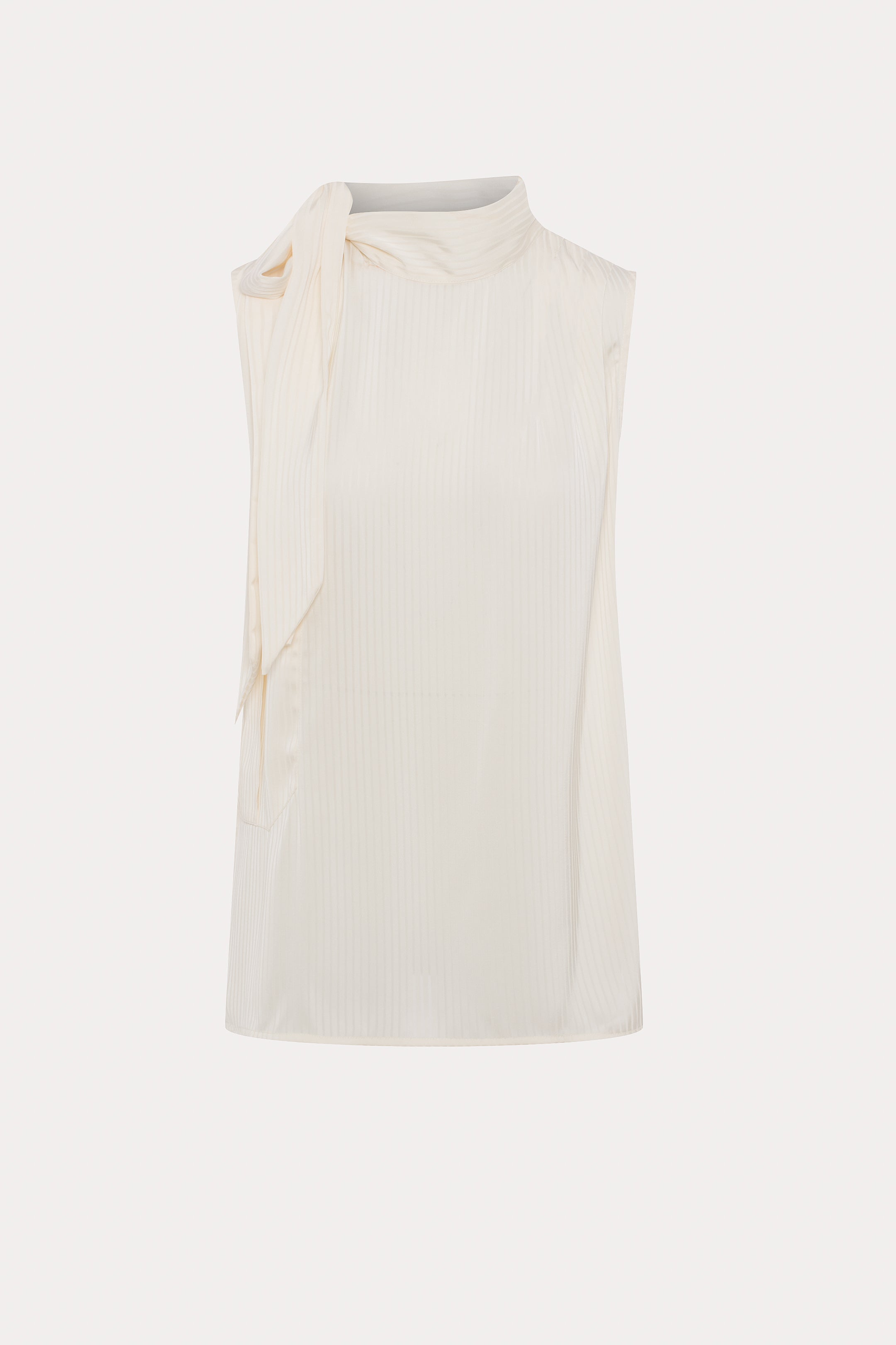 Kalzo | Sleeveless blouse with bow in ivory