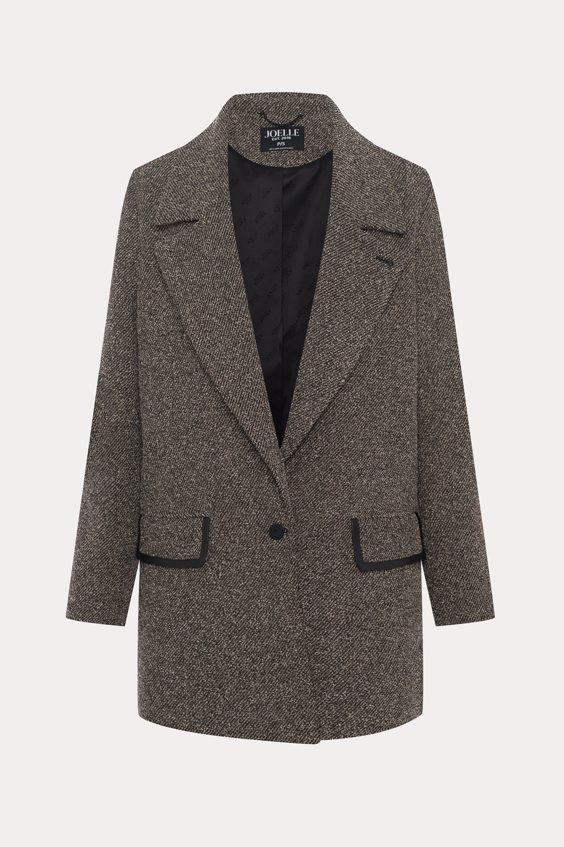 Walter | Veston texturé noir