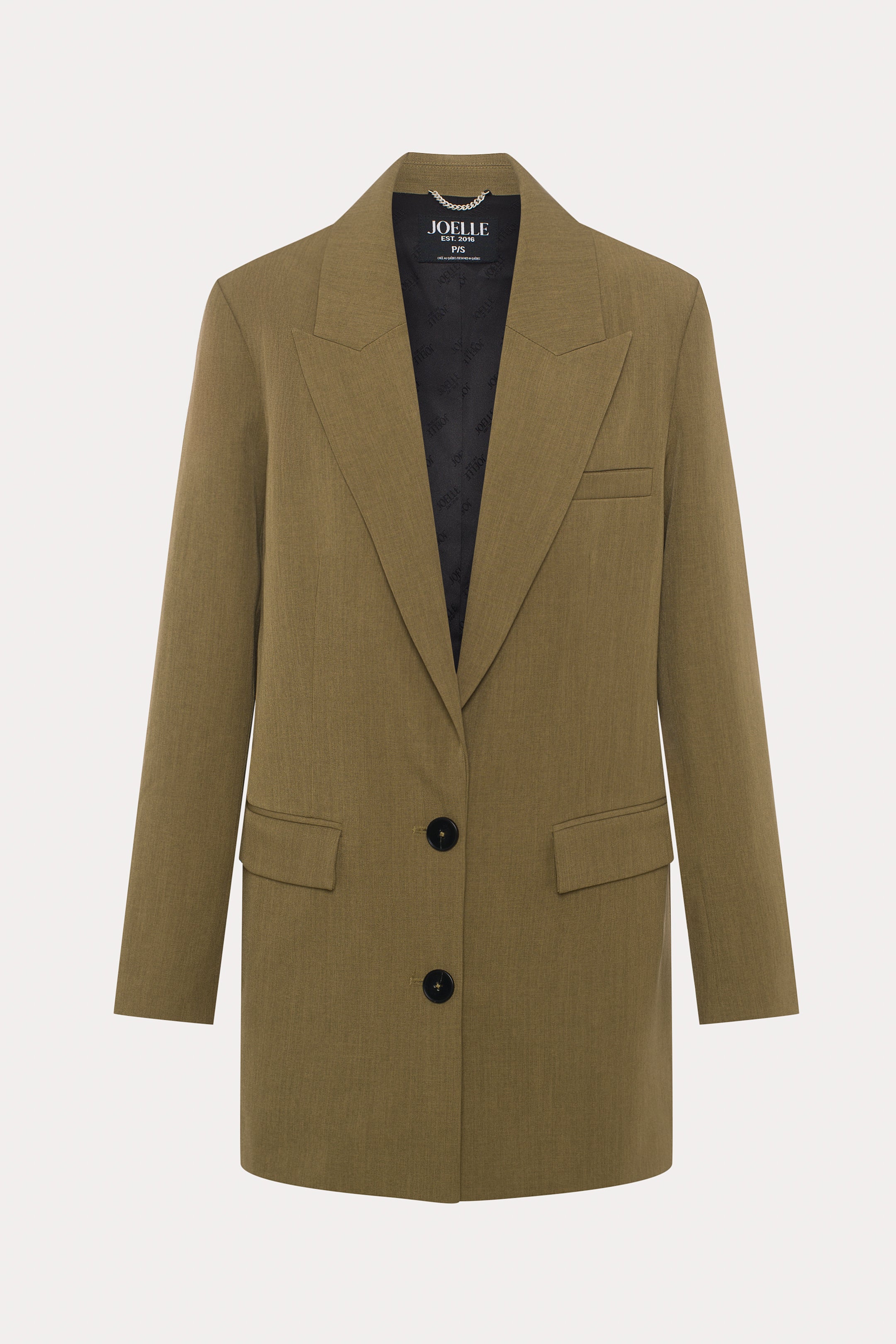 John | Loose-fit khaki boxy jacket