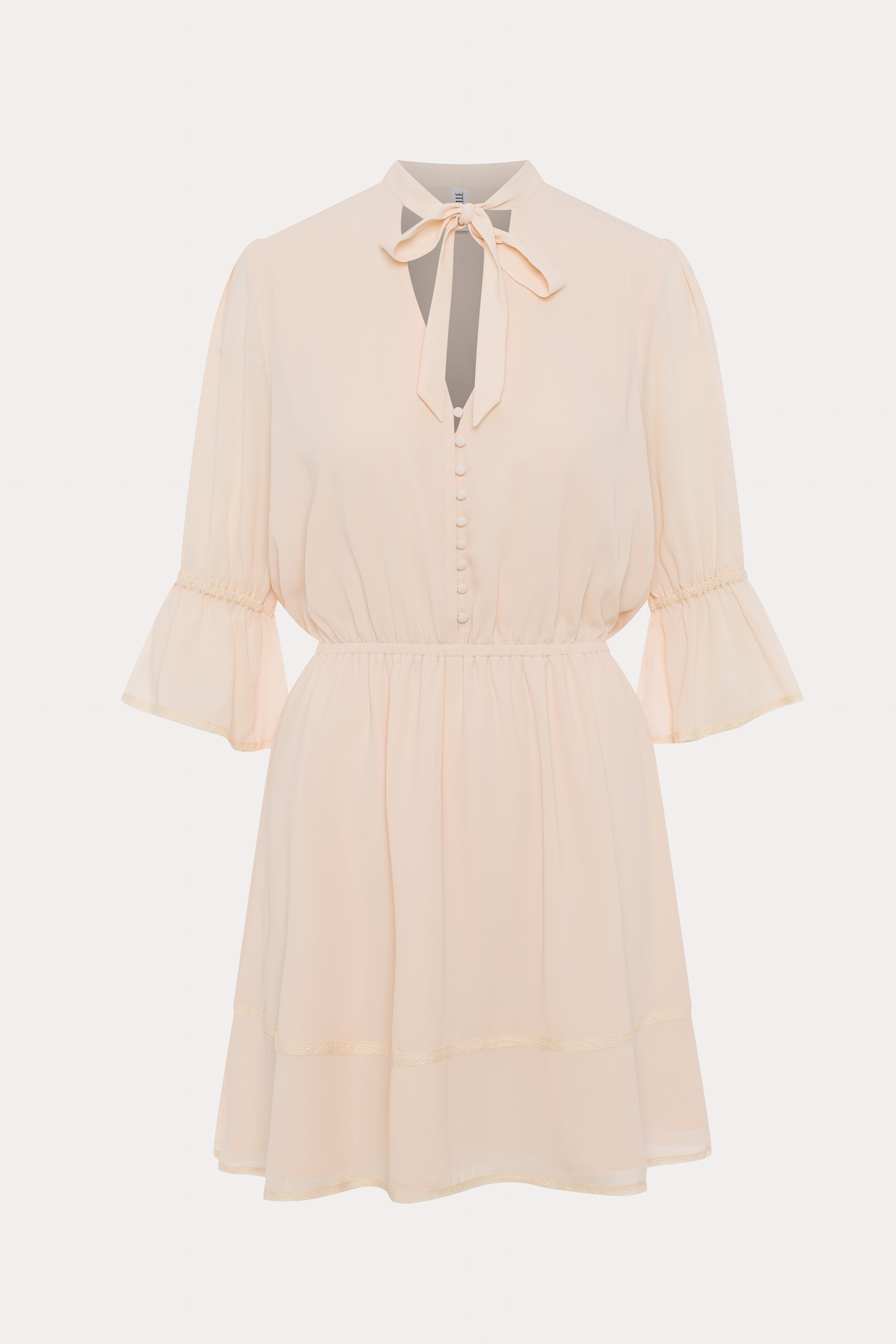 Sierra | Robe crème à col lavallière