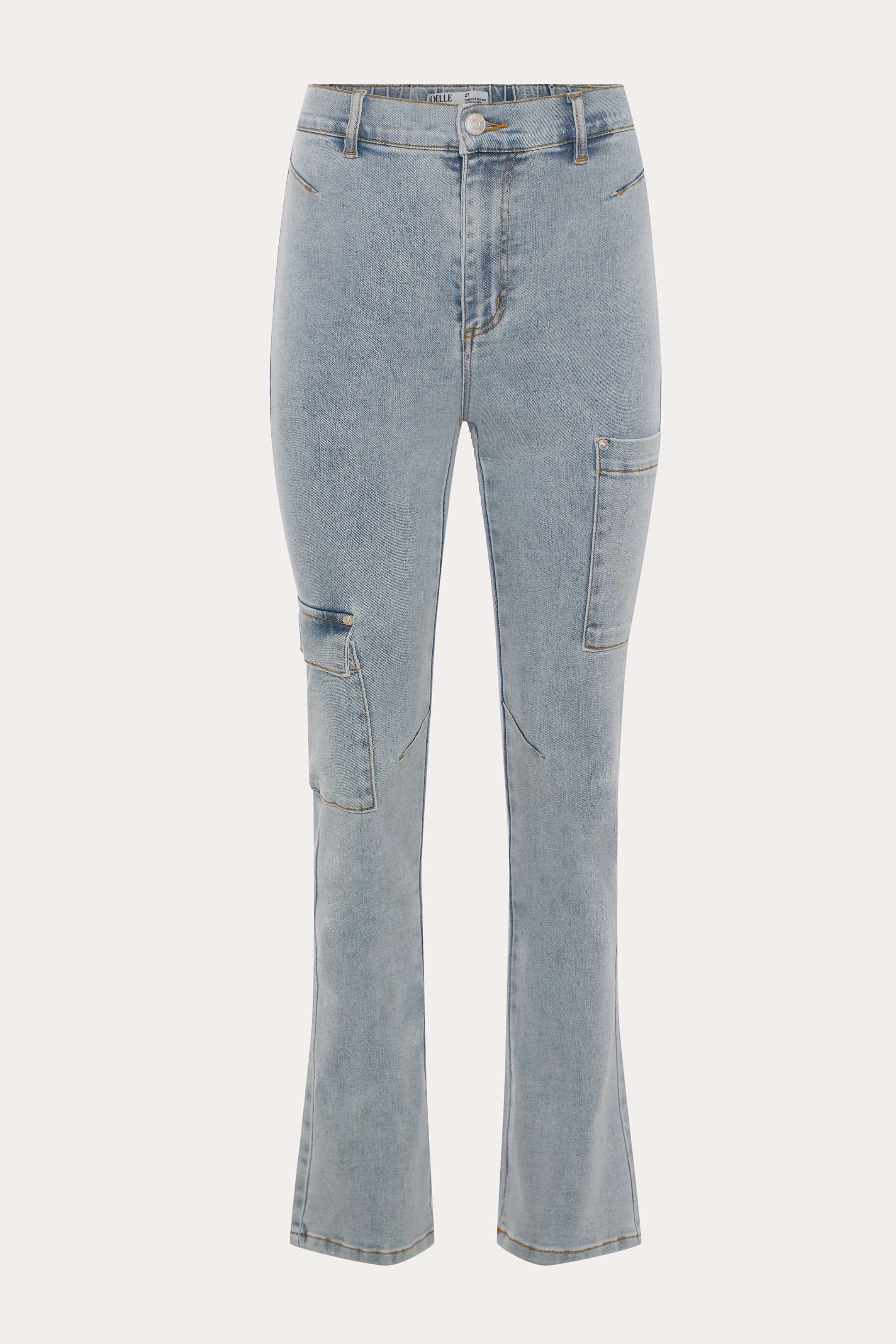 Fassety | Jeans cargo bleu délavé