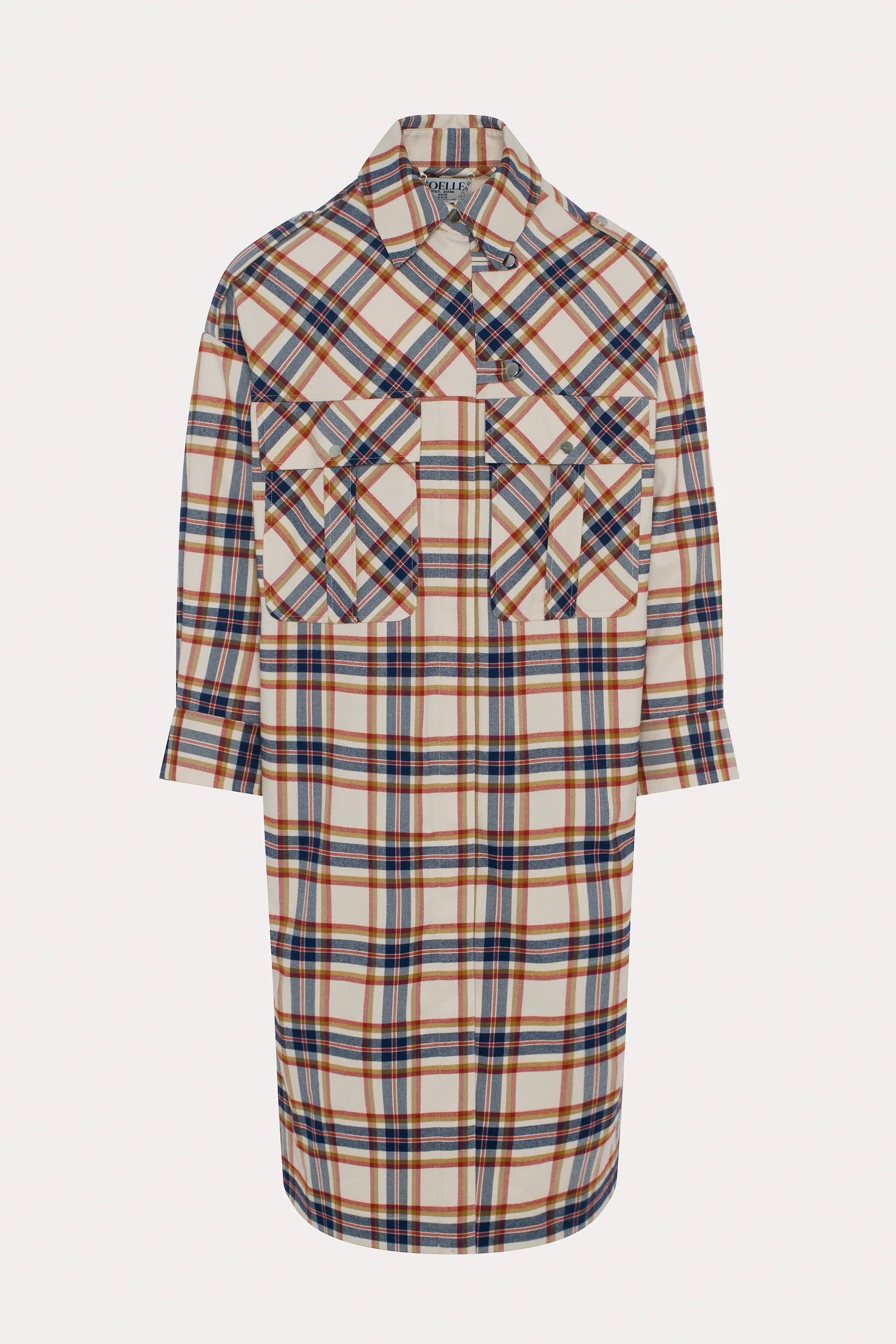 Greta | Cream plaid coat