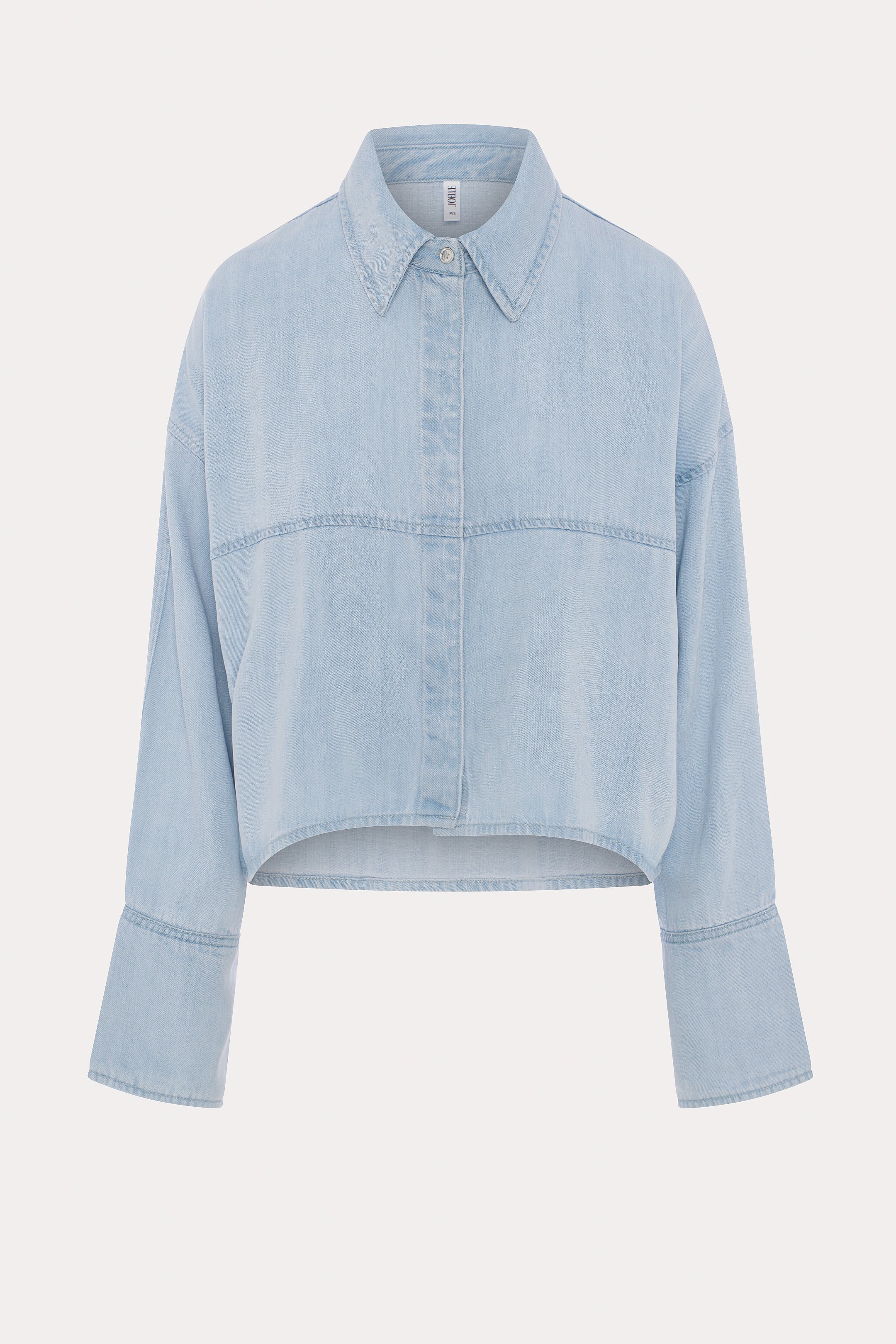 Doubt | Chemise courte en denim bleu délavé