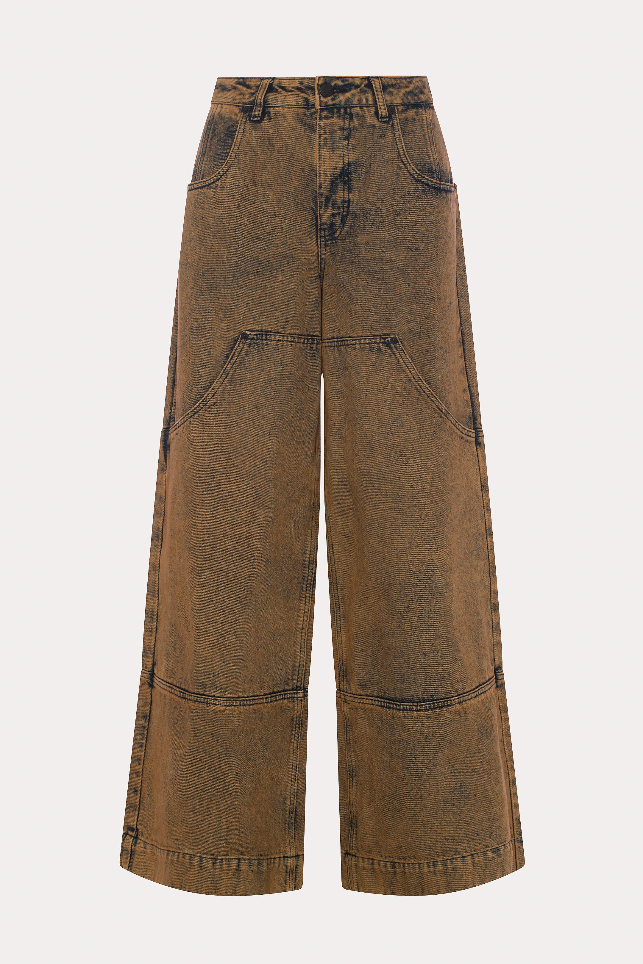 Belleza | Jeans ample brun délavé