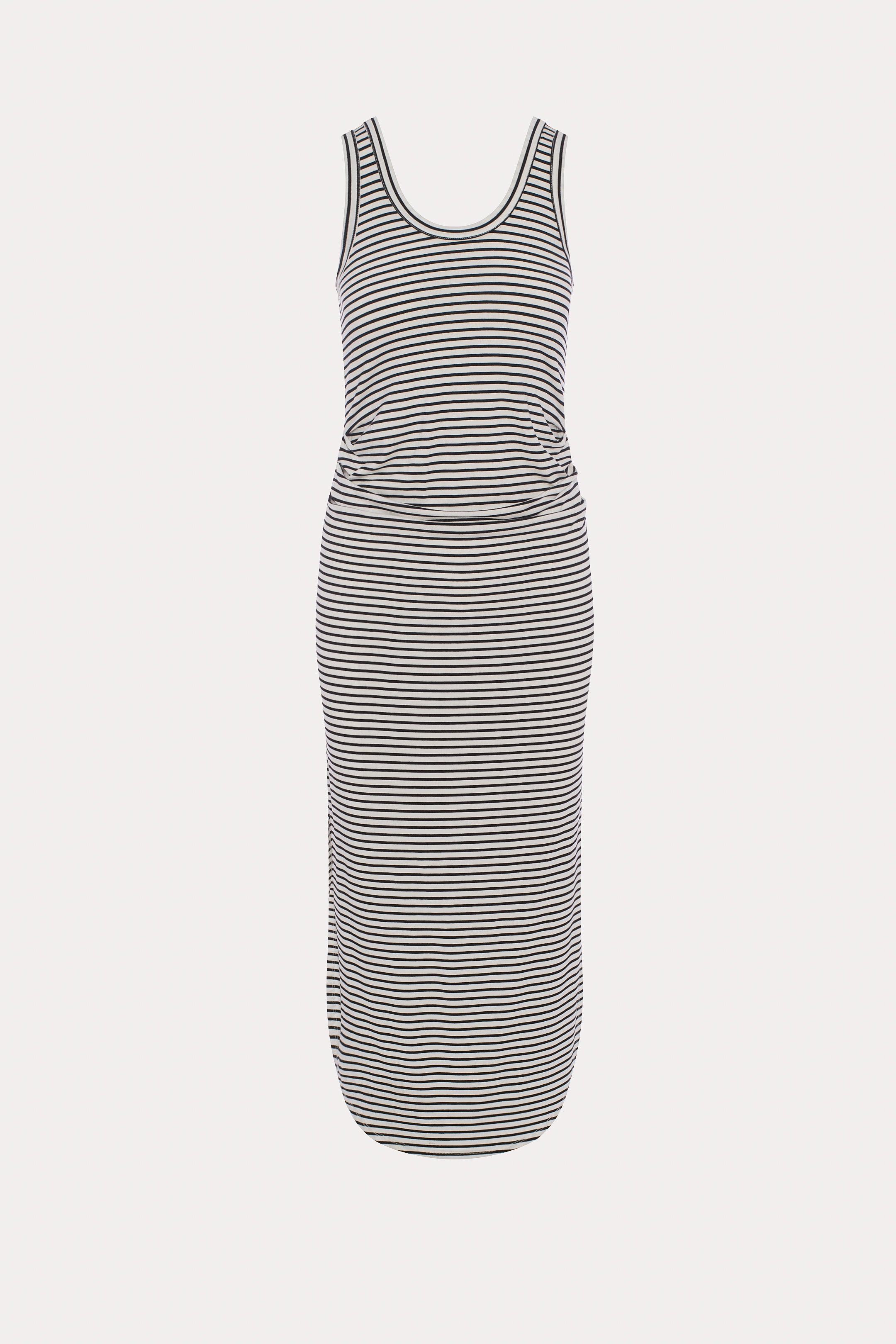 Goldie | Robe longue à rayures noires