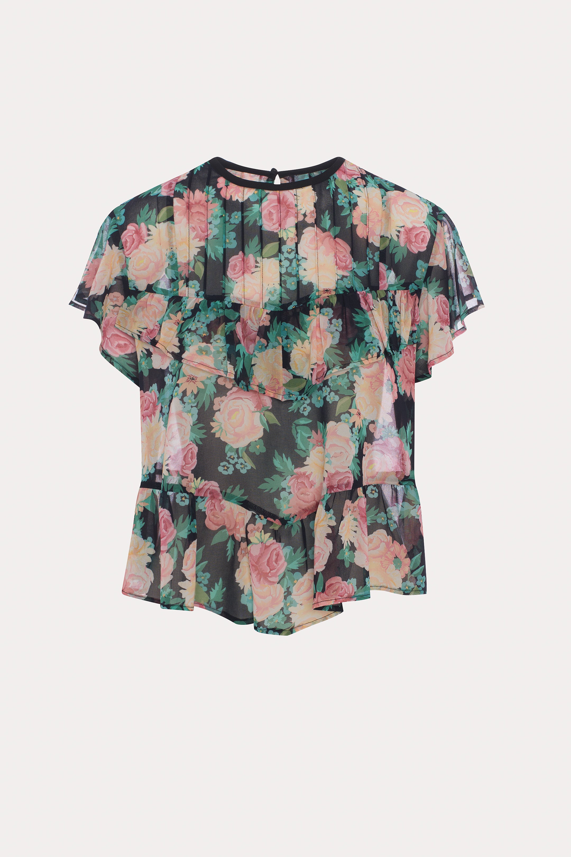 Sake | La blouse fleurie à volants