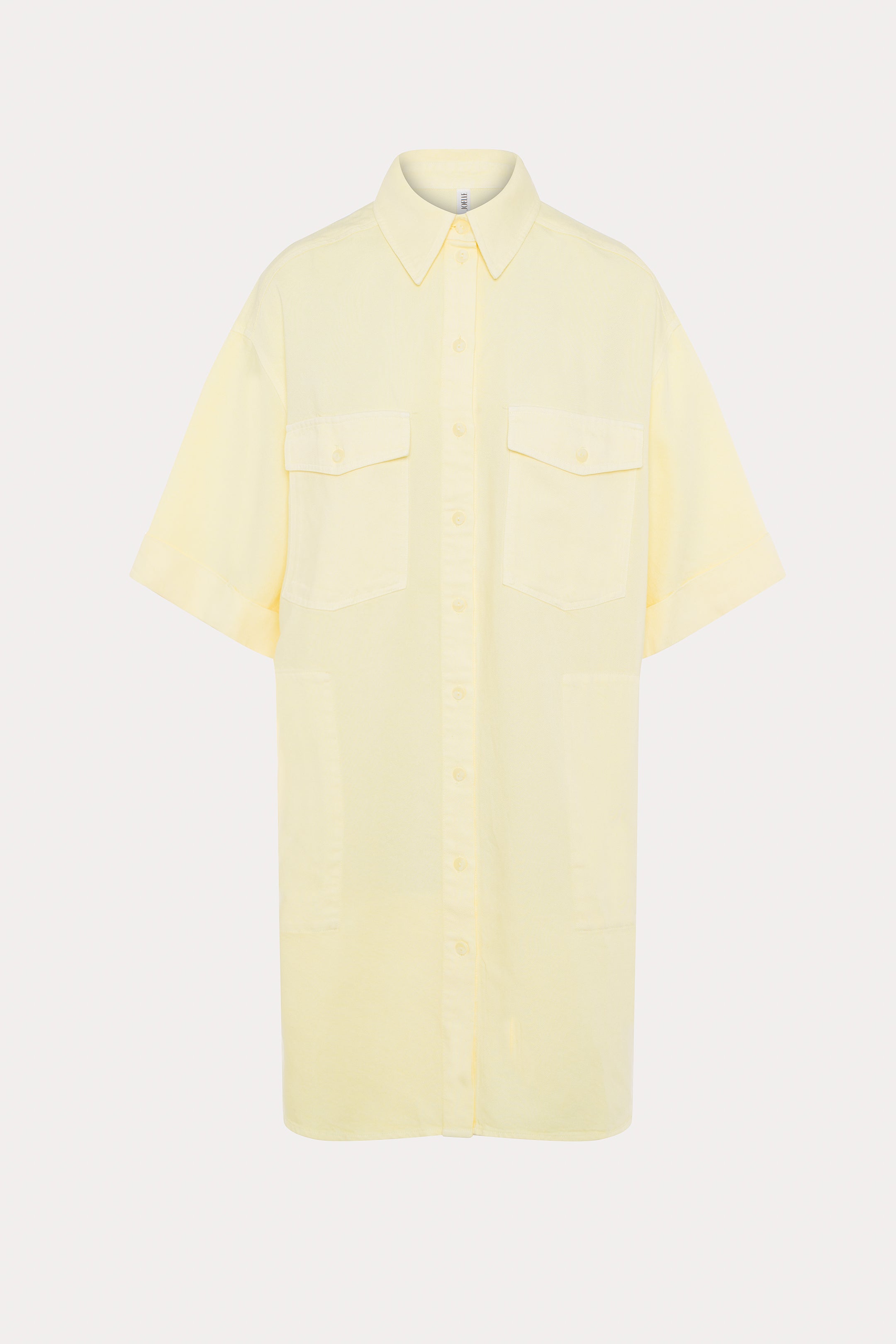 Mavis | Robe chemise jaune pâle