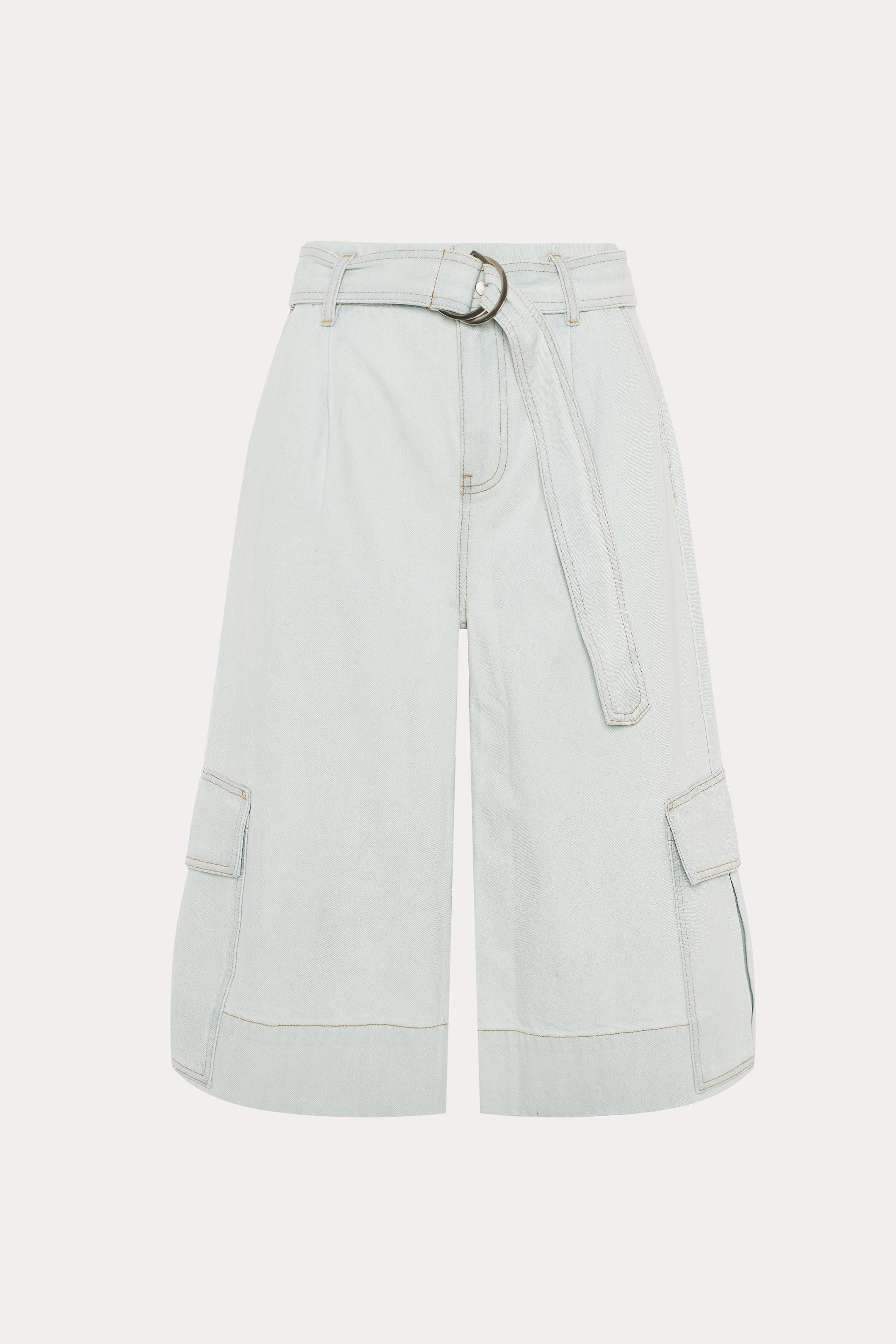 Kyo | Light wash pale blue denim shorts