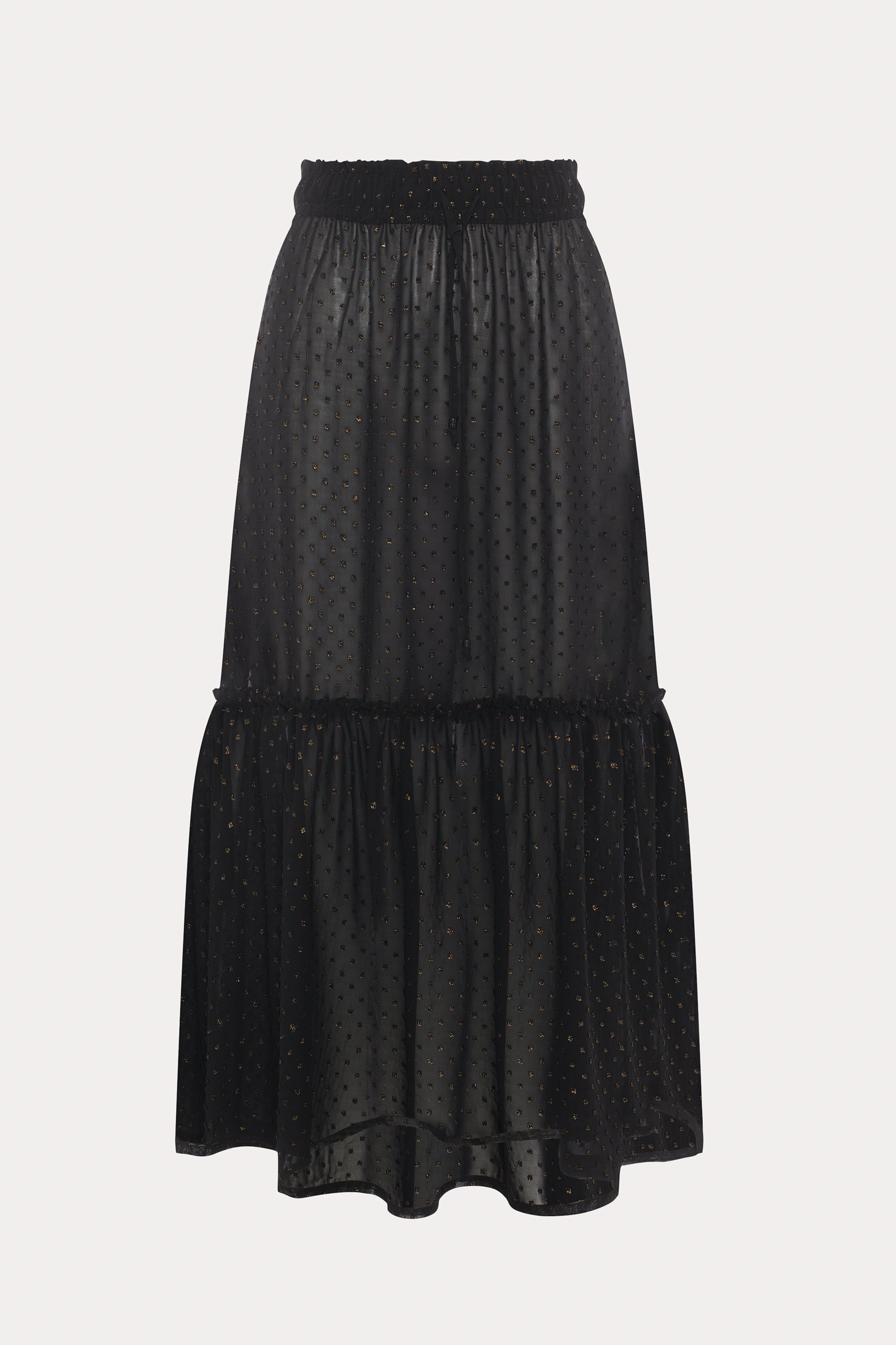 Diem | Black sheer long skirt