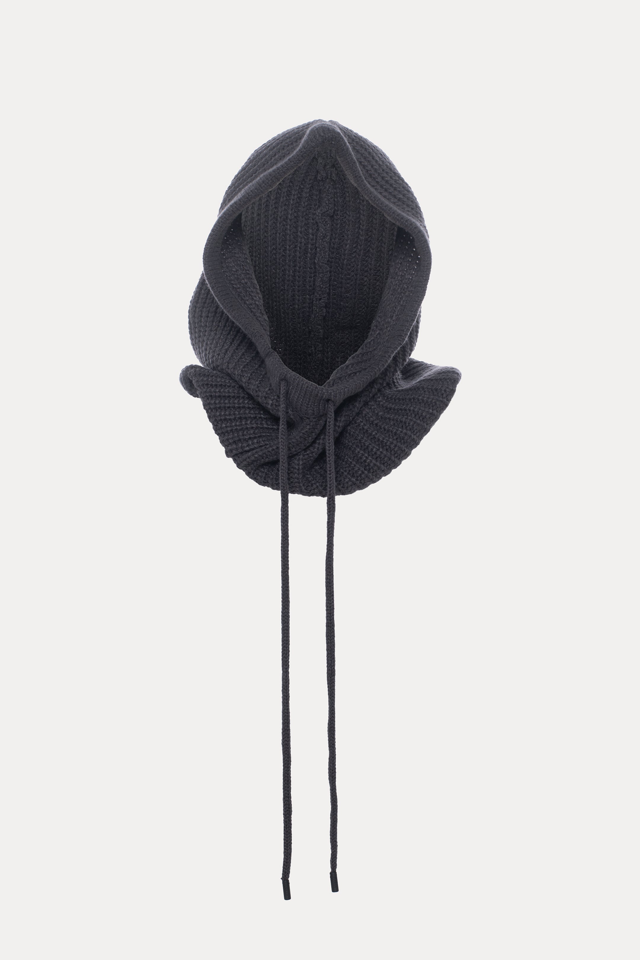Effie | Cagoule côtelée gris foncé
