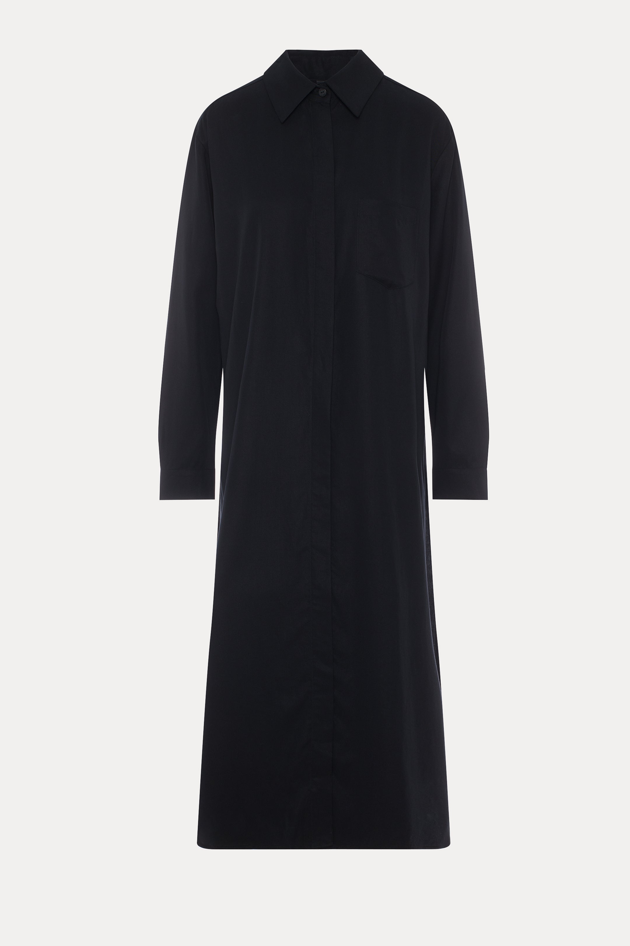 Merri | Longue surchemise noire