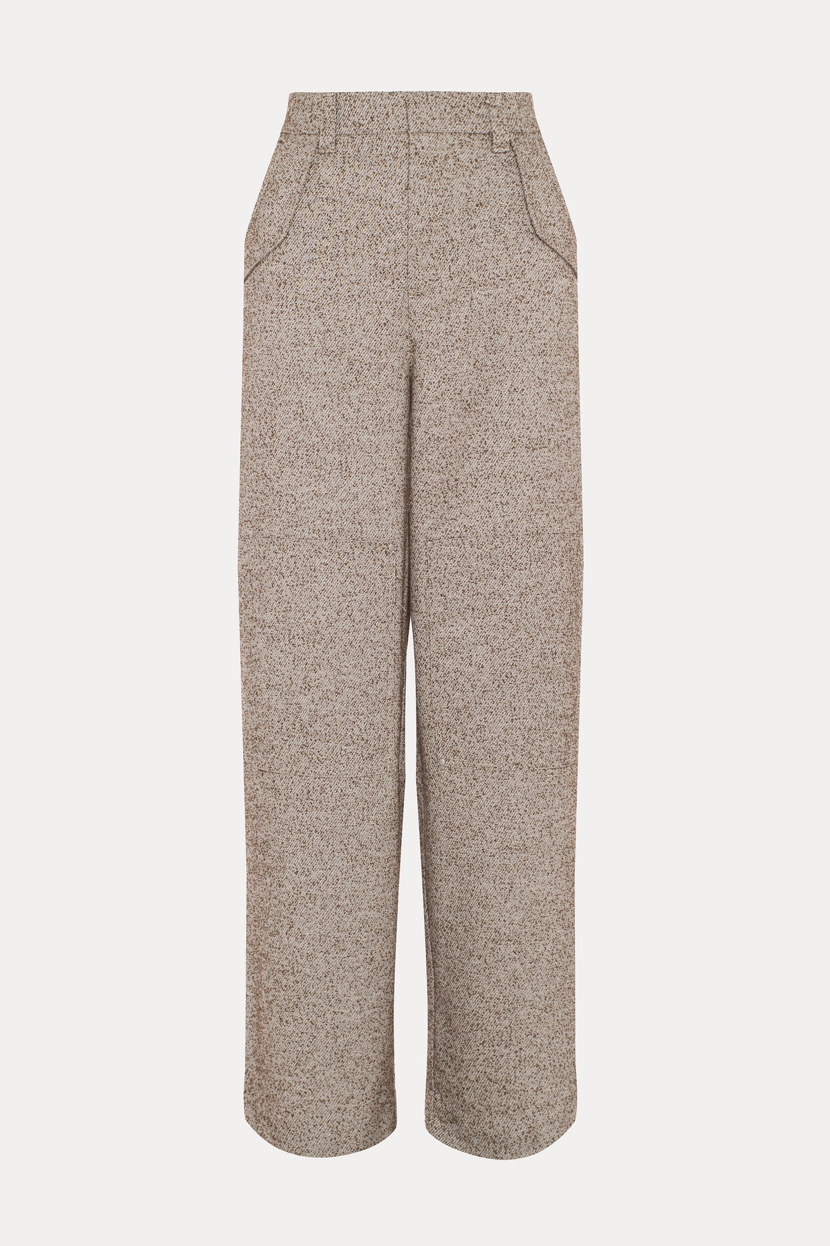 Laurent | Pantalon droit brun mélangé
