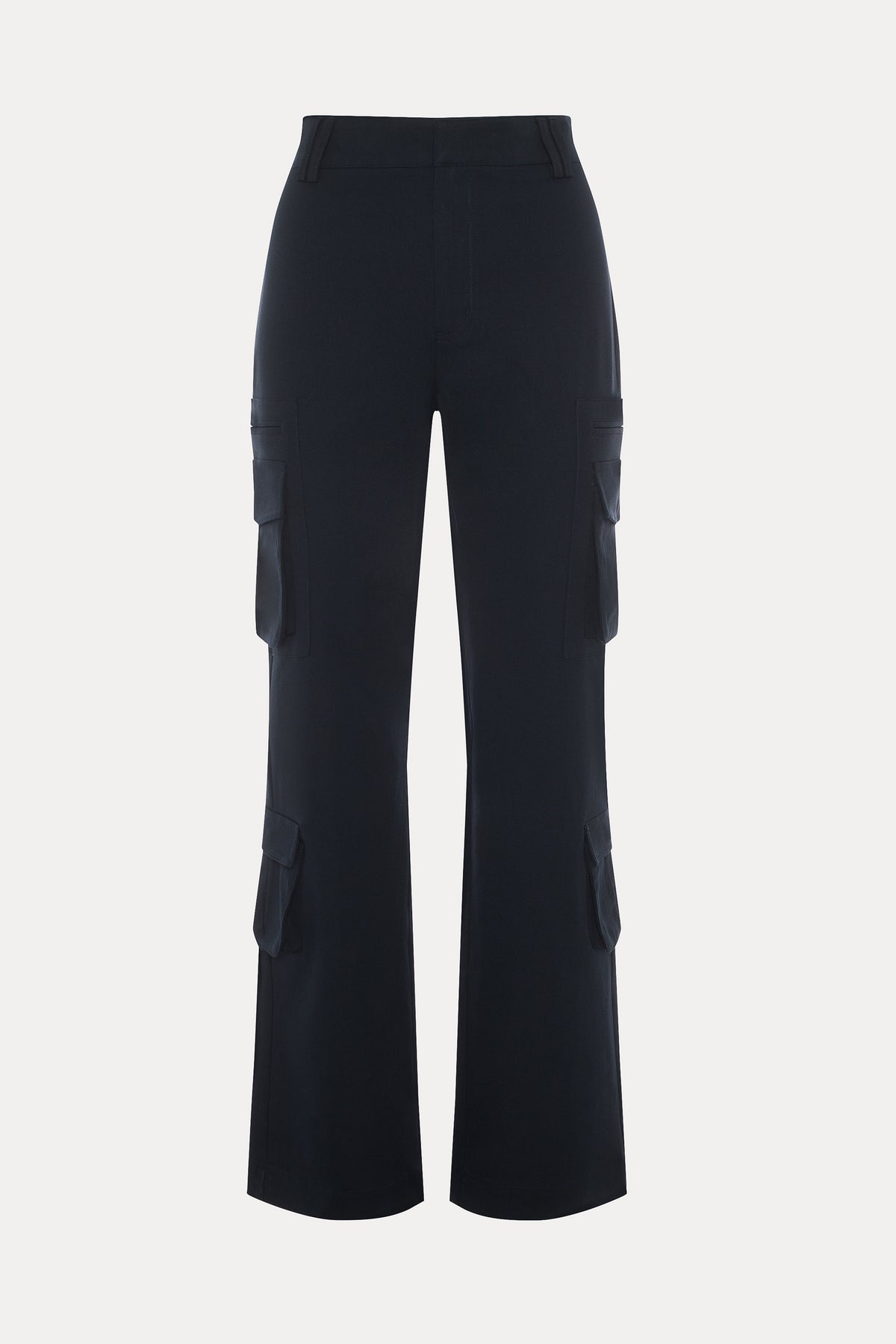 Skye | Pantalon noir bleu poches cargo