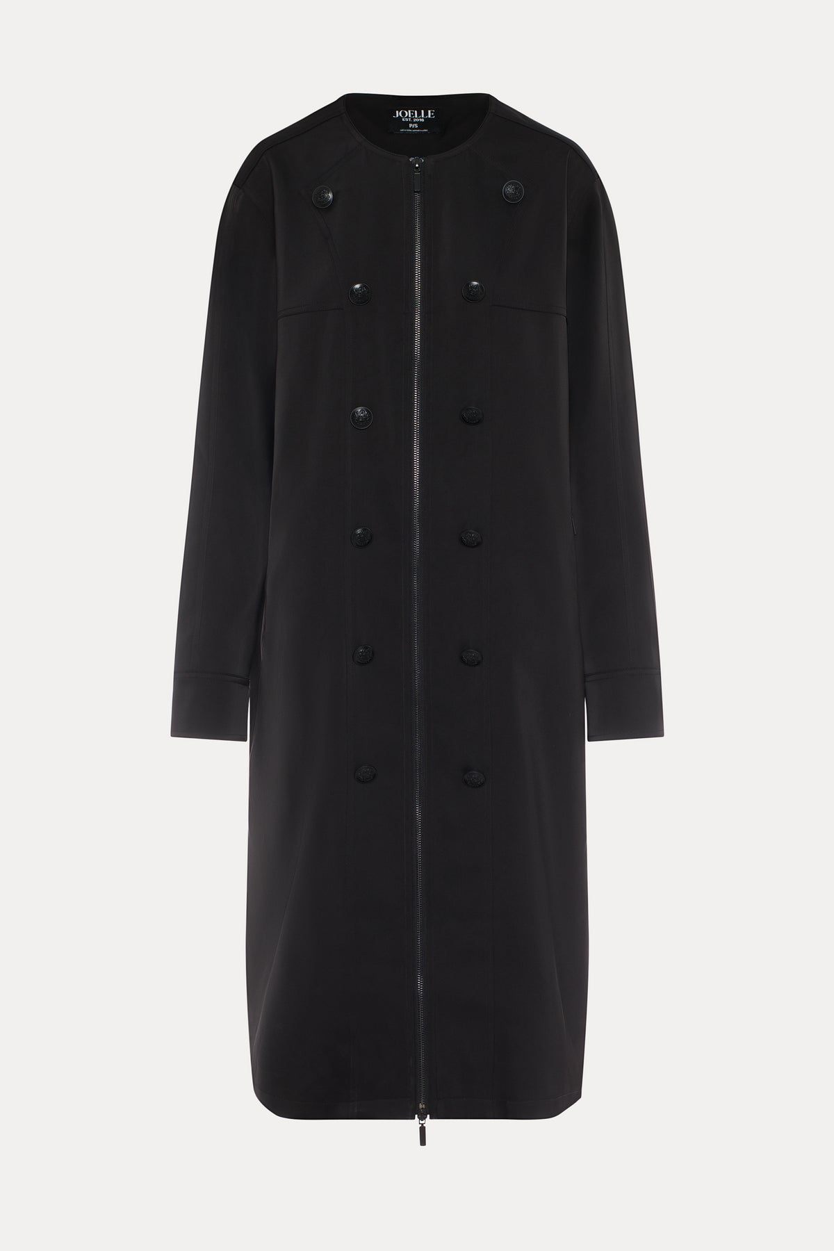 Bettany | Black Long Military Jacket