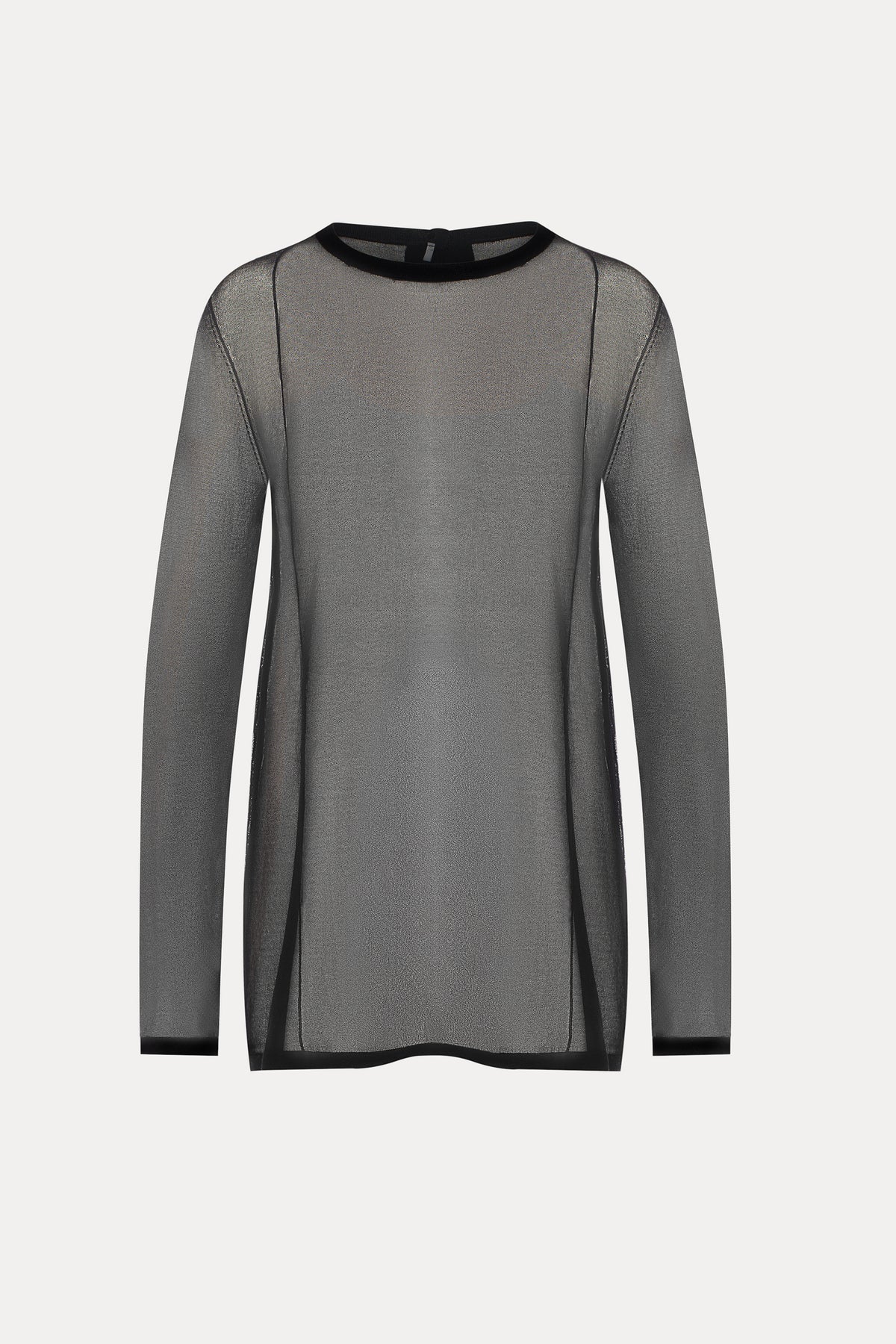 Hova | Chandail transparent en maille noire