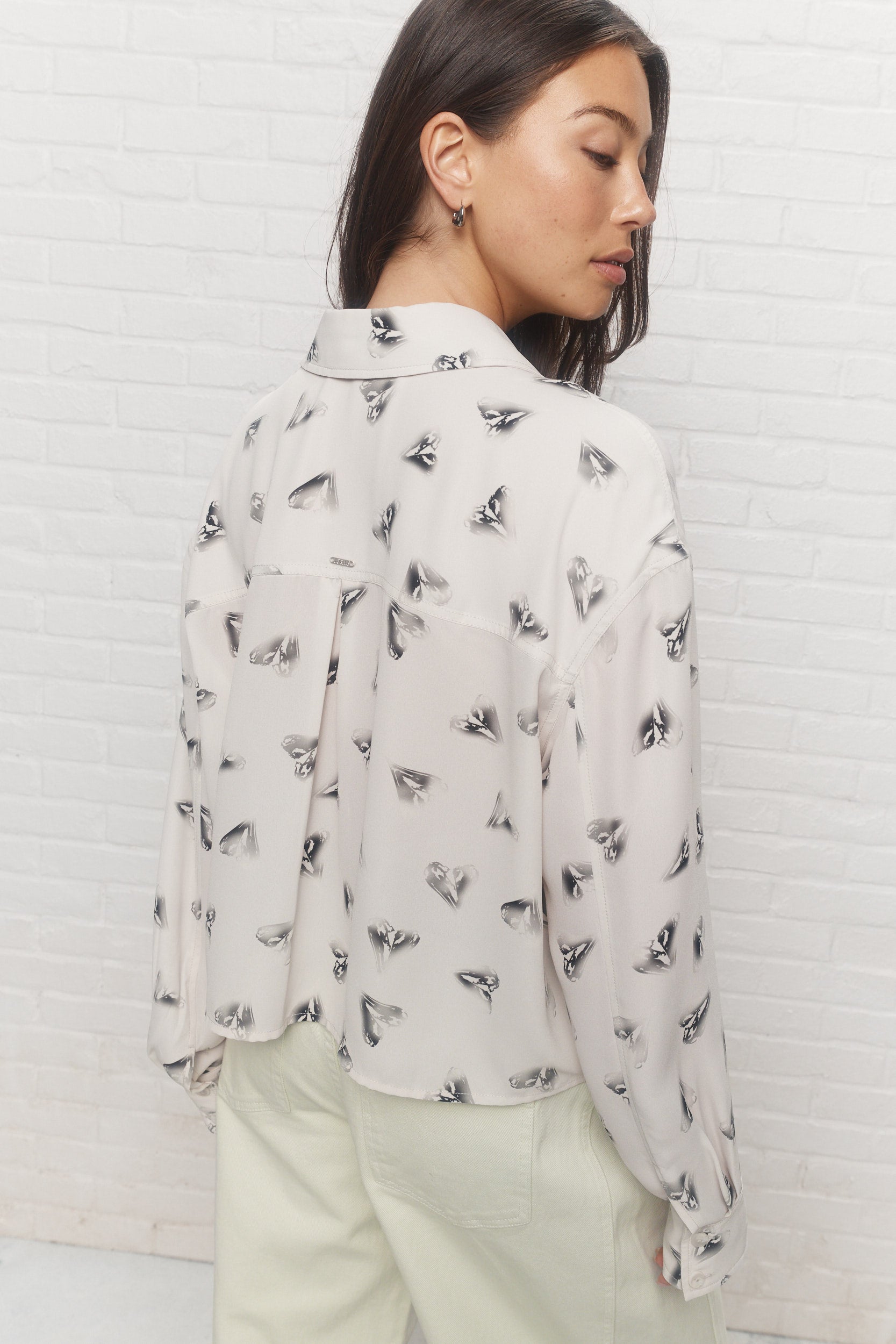 Roel | Chemise blanche imprimé cœur