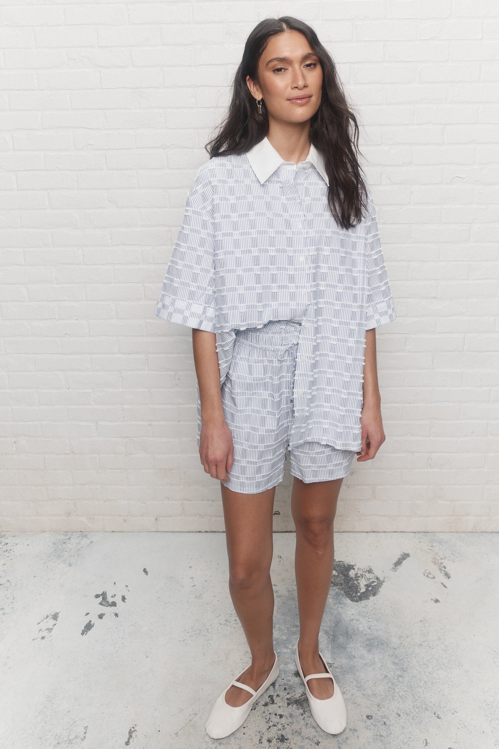 Poppy Chemise rayée blanche JOELLE Collection
