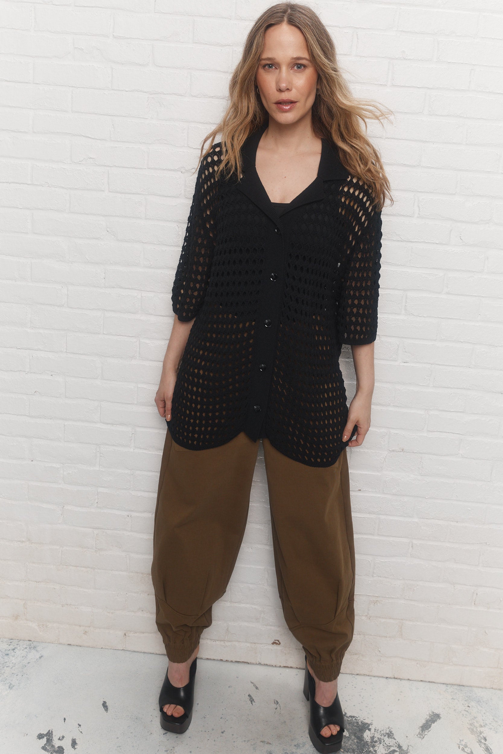 Wena Veste en maille noire JOELLE Collection