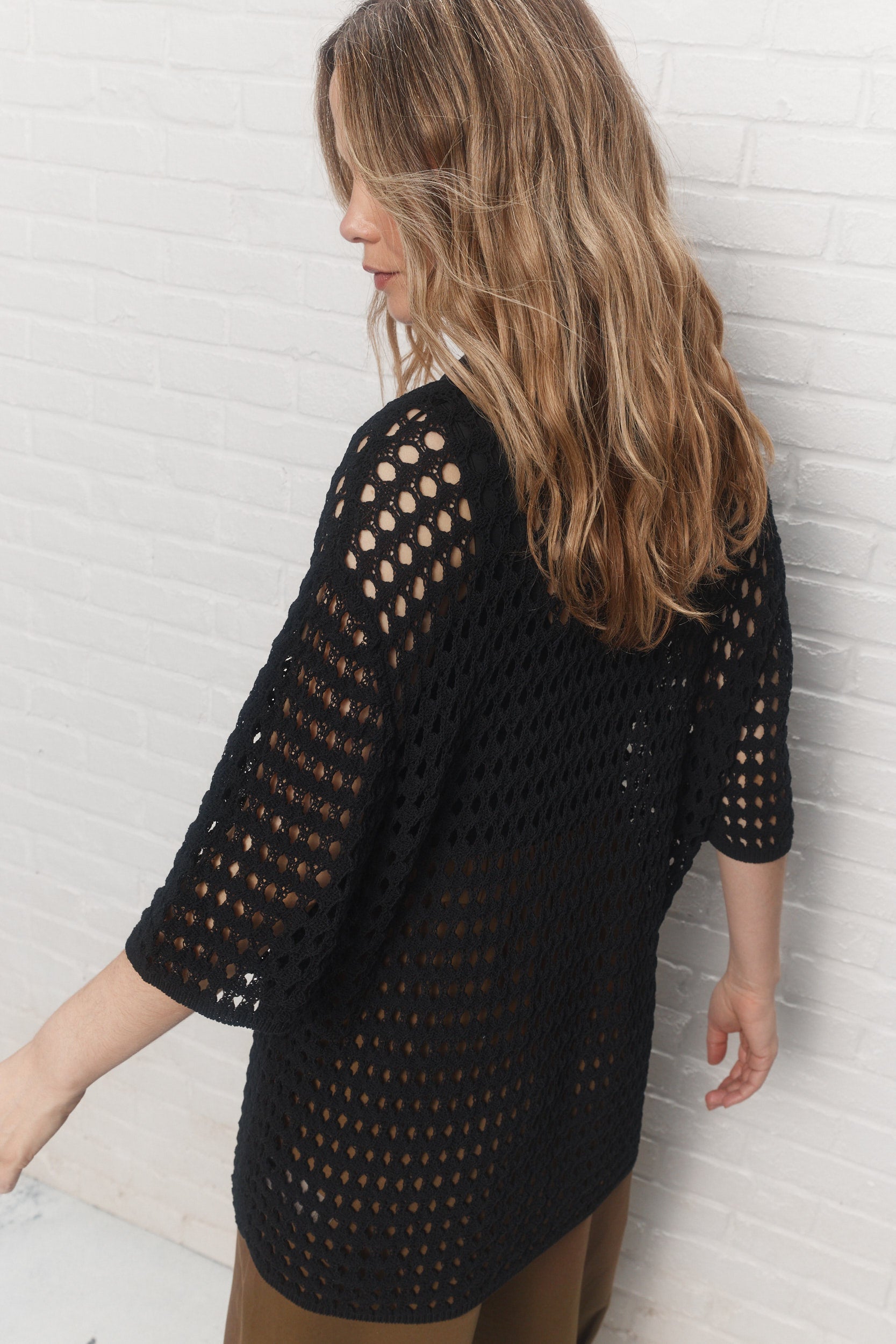 Wena Veste en maille noire JOELLE Collection