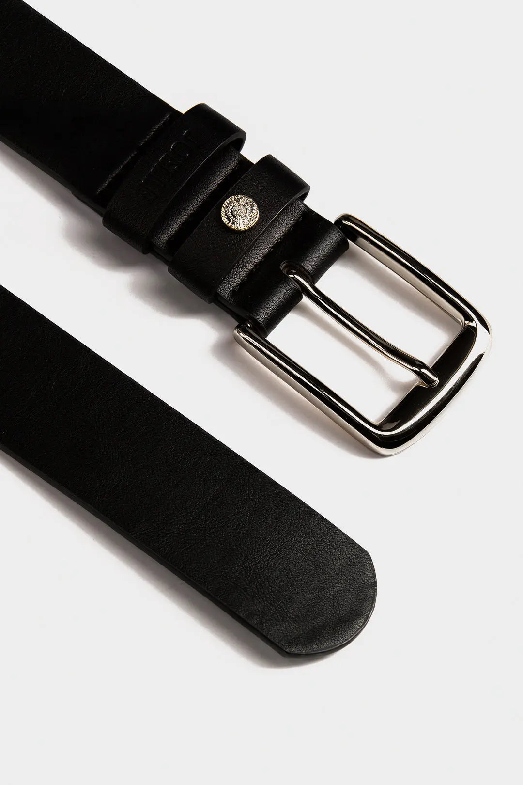 Ceinture noire cuir synthétique