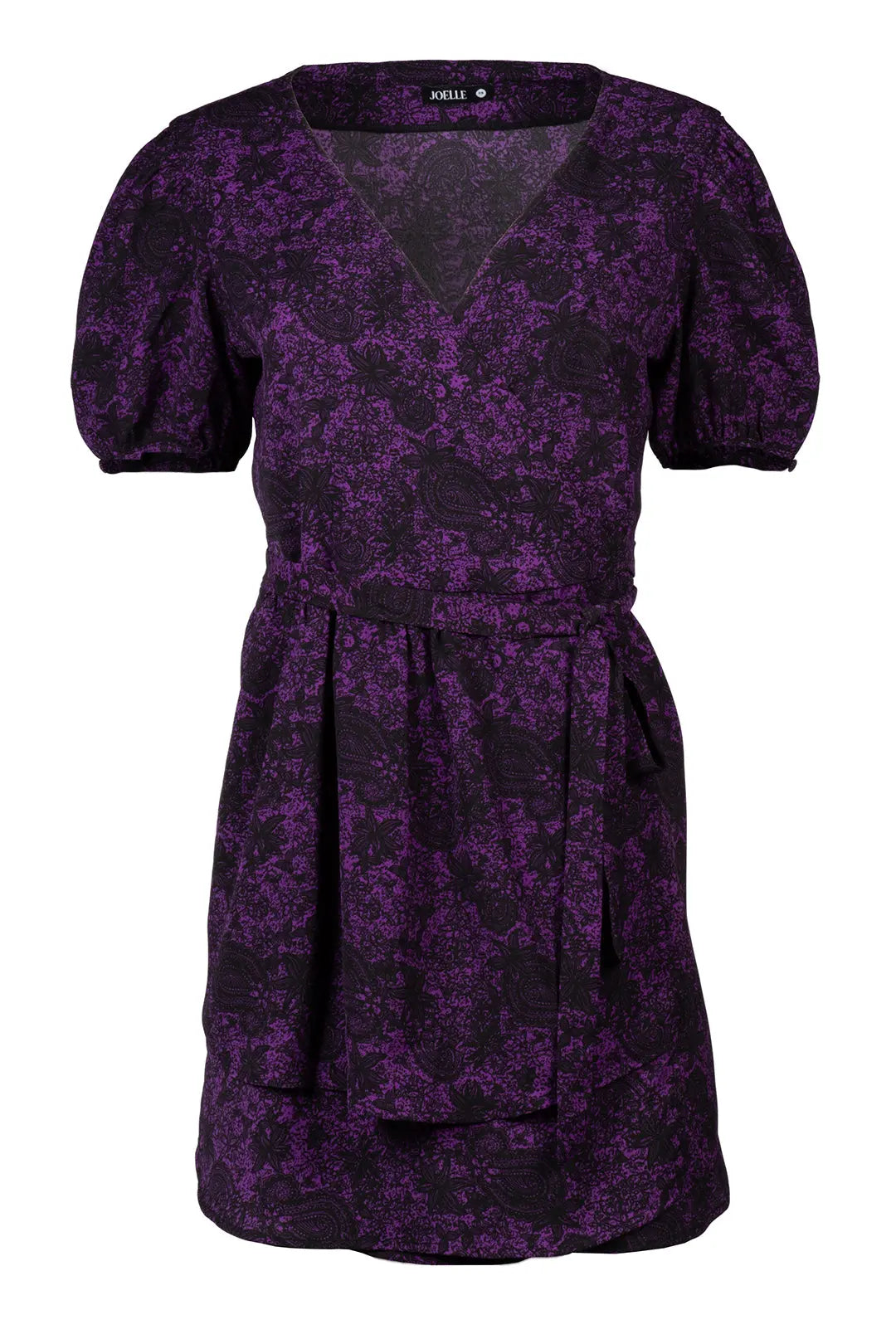 Robe portefeuille mauve fleurie | Alie JOELLE Collection