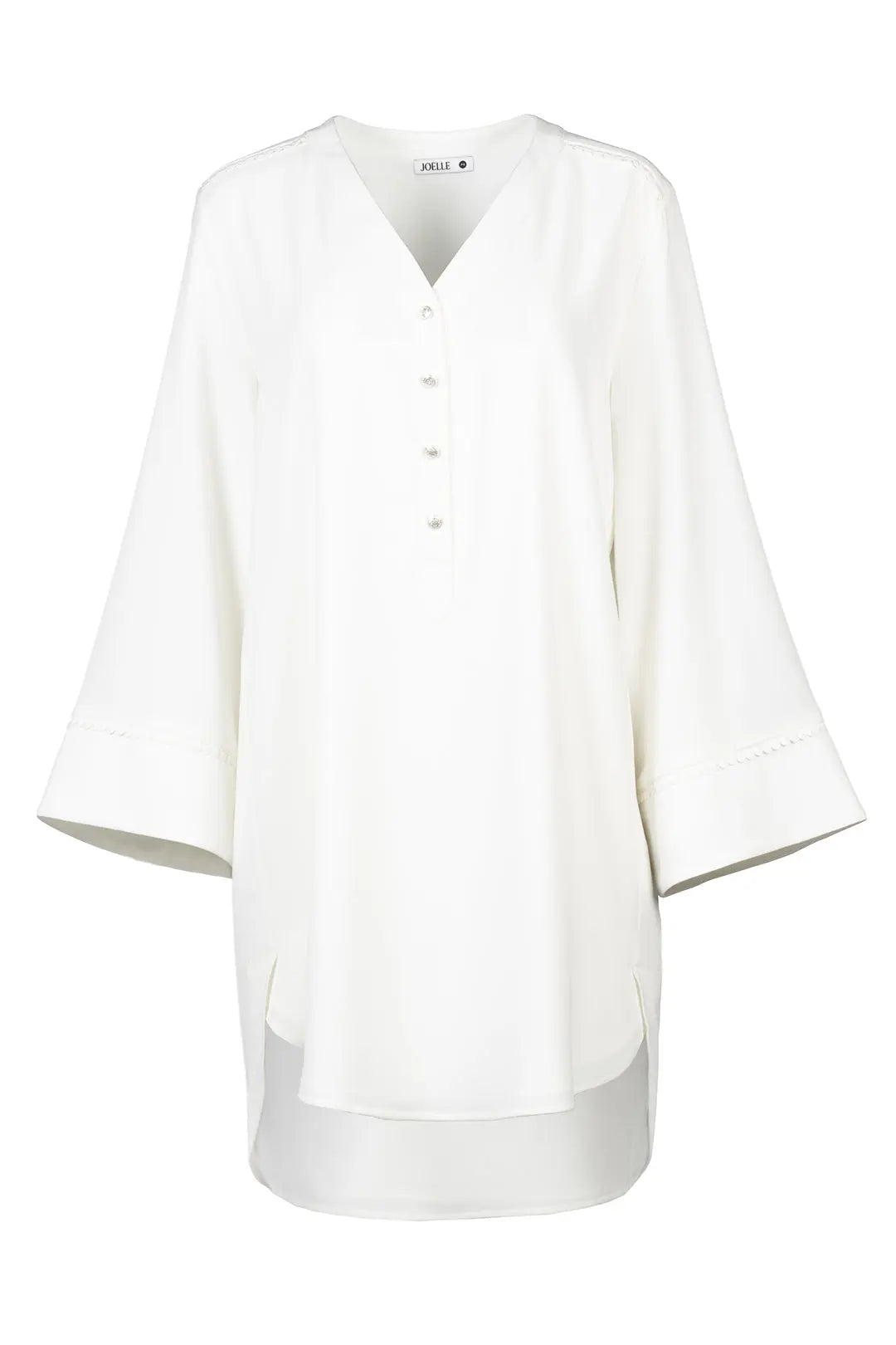 Robe blanche manches évasées | Murphy JOELLE Collection