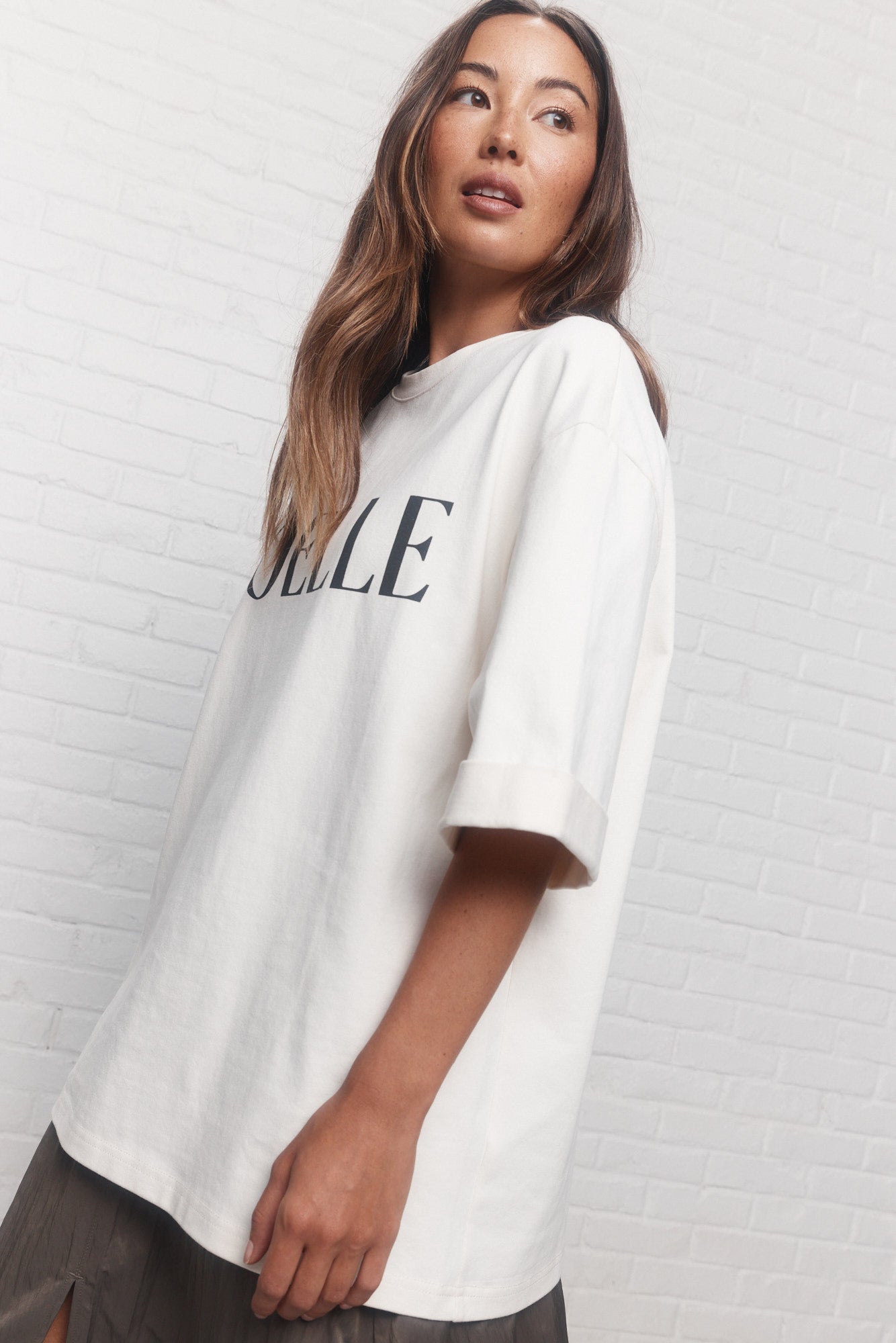 Topaz | White loose-fitting t-shirt