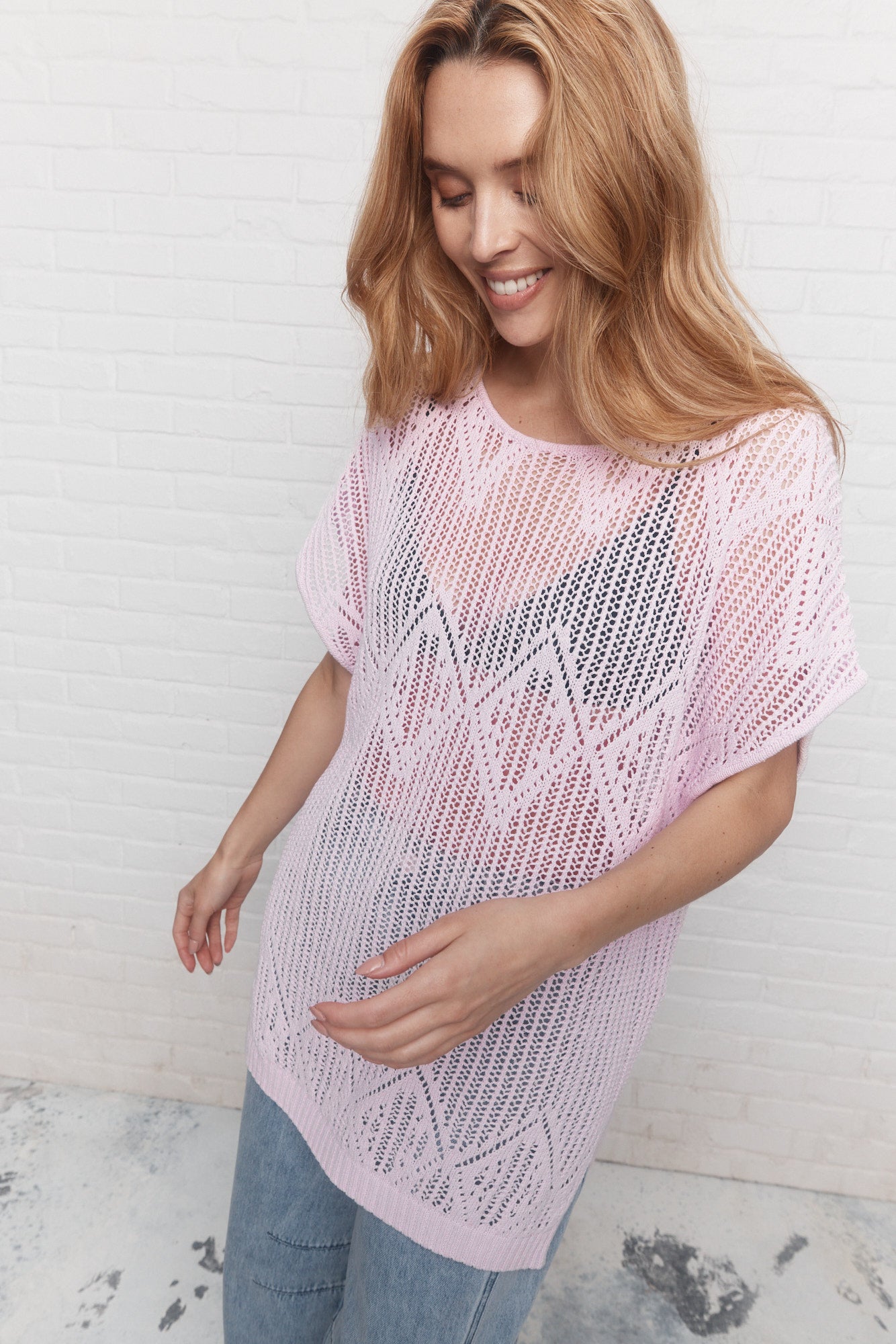 Mathilde | Pink knitted sweater