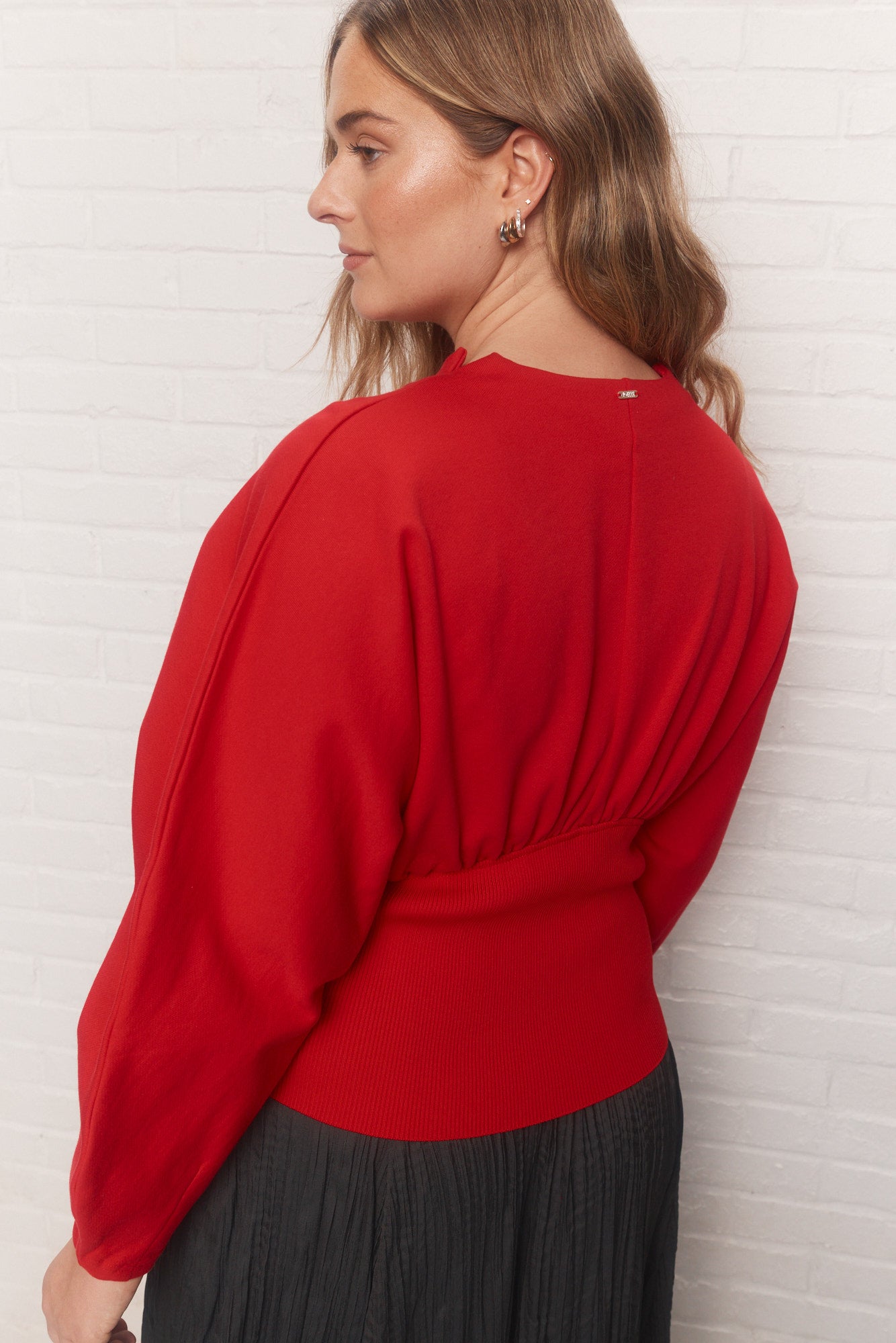 Zia | Chandail rouge effet bustier