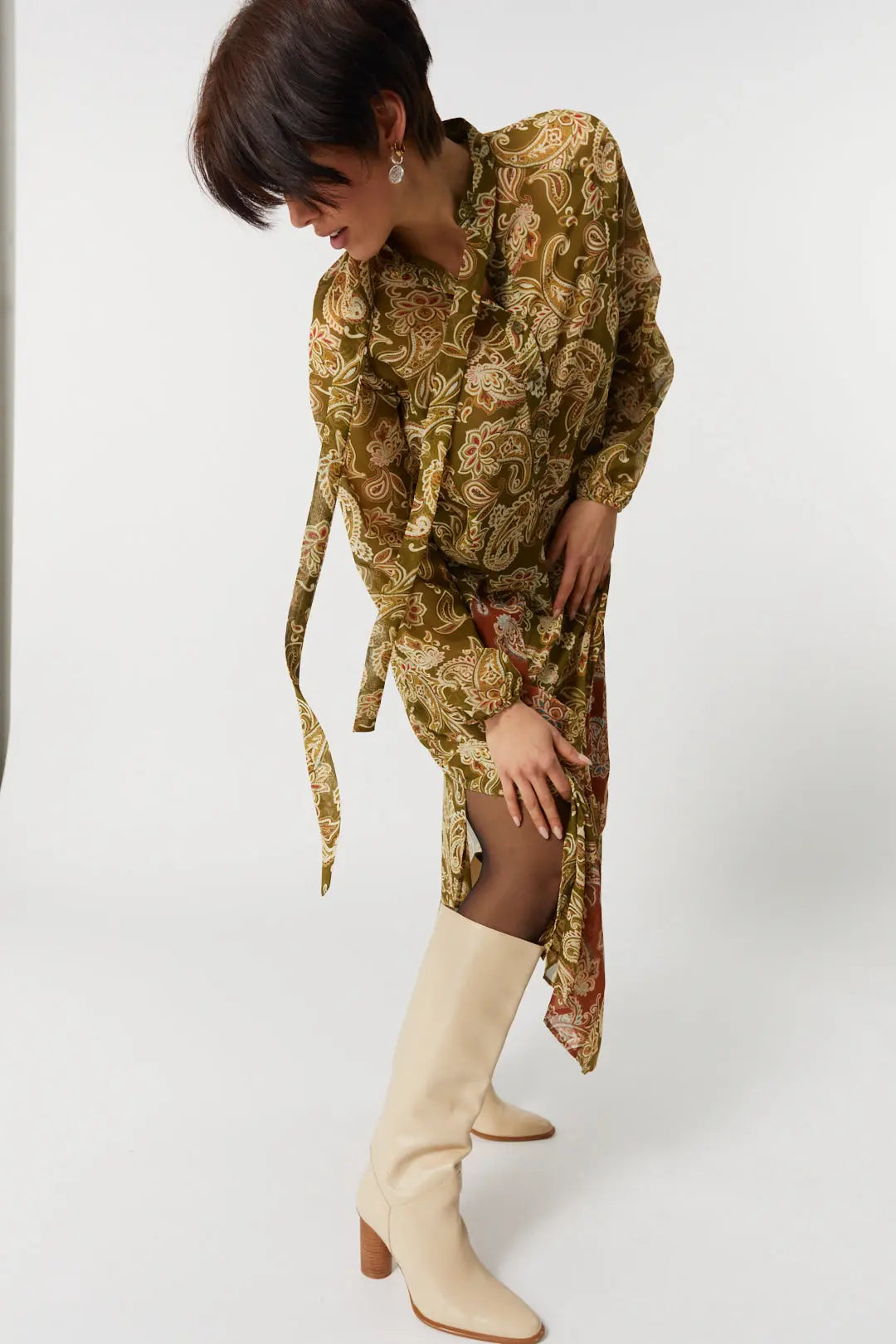 Robe combo paisley | Aya JOELLE Collection