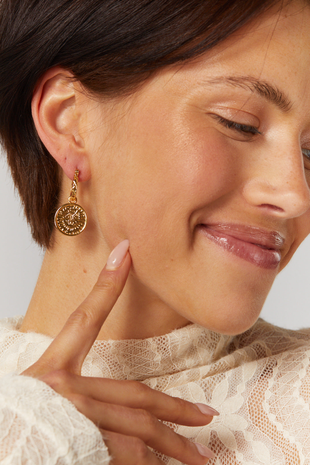 Boucles d'oreilles pendentif or | Torqui JOELLE Collection