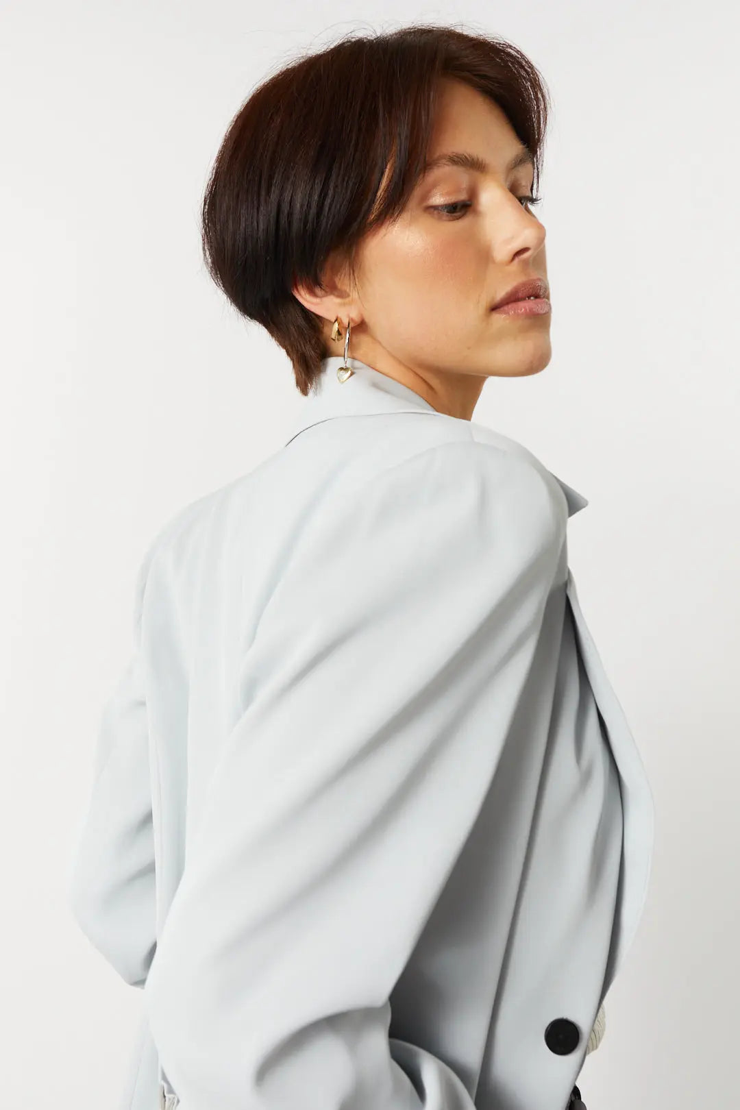 Veston gris semi-ample | Marta JOELLE Collection