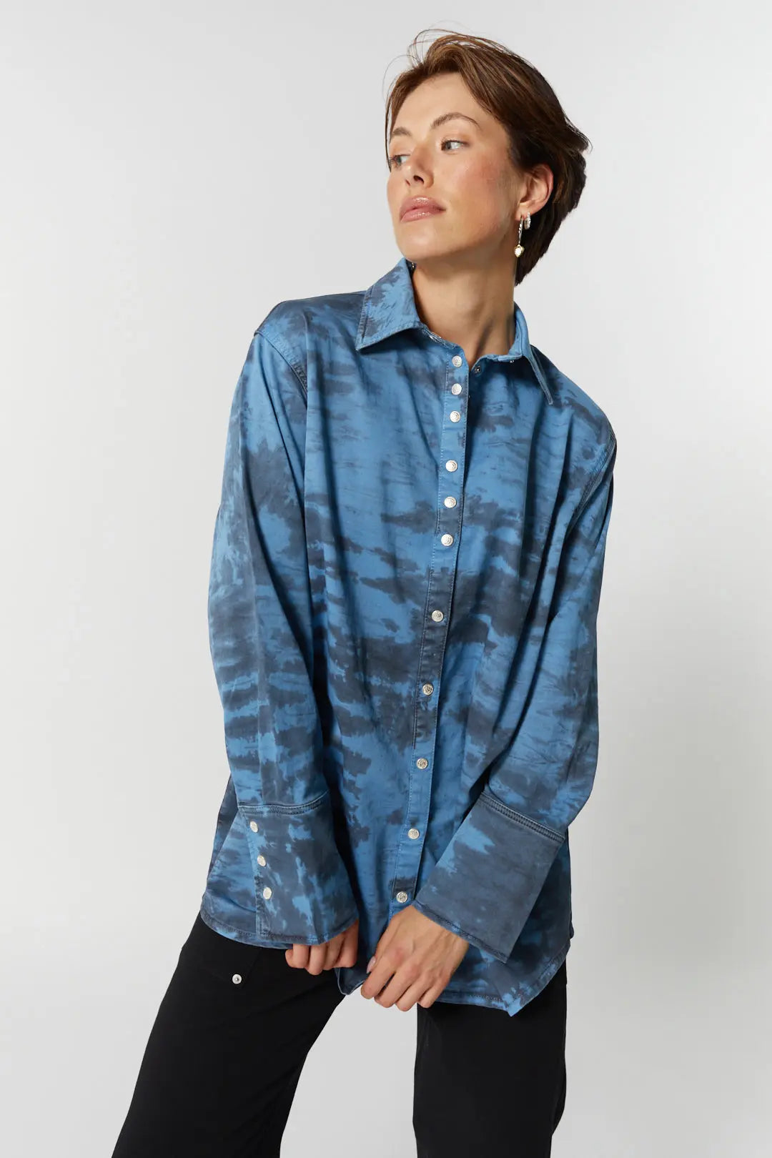 Chemise en jeans bleue tie-dye | Valentine JOELLE Collection