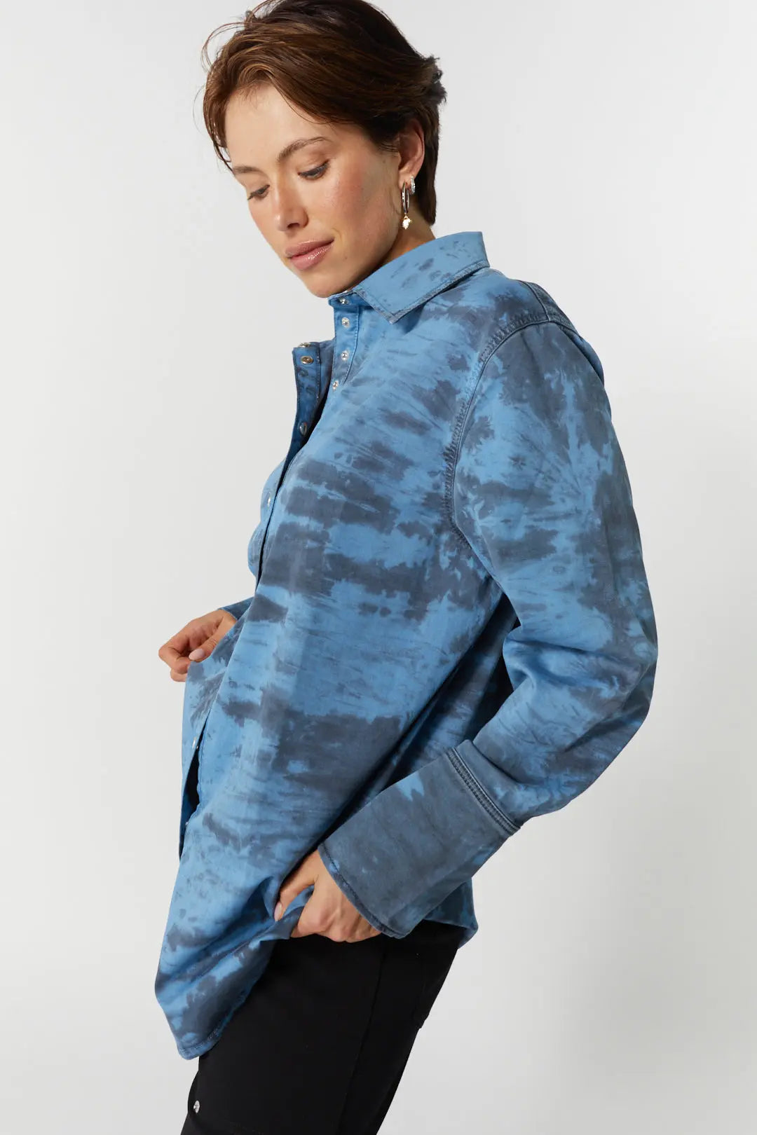 Chemise en jeans bleue tie-dye | Valentine JOELLE Collection