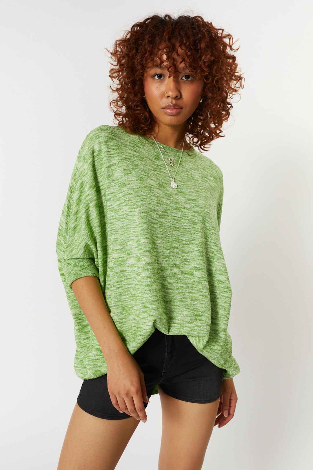 Chandail vert en tricot