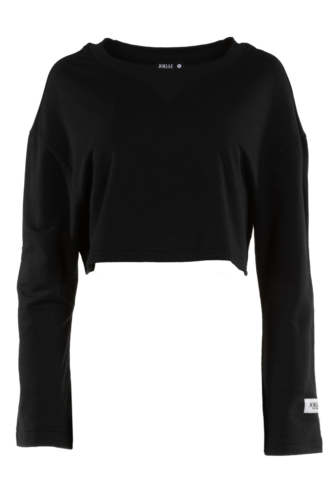Short black sweater with long sleeves | Cristopher