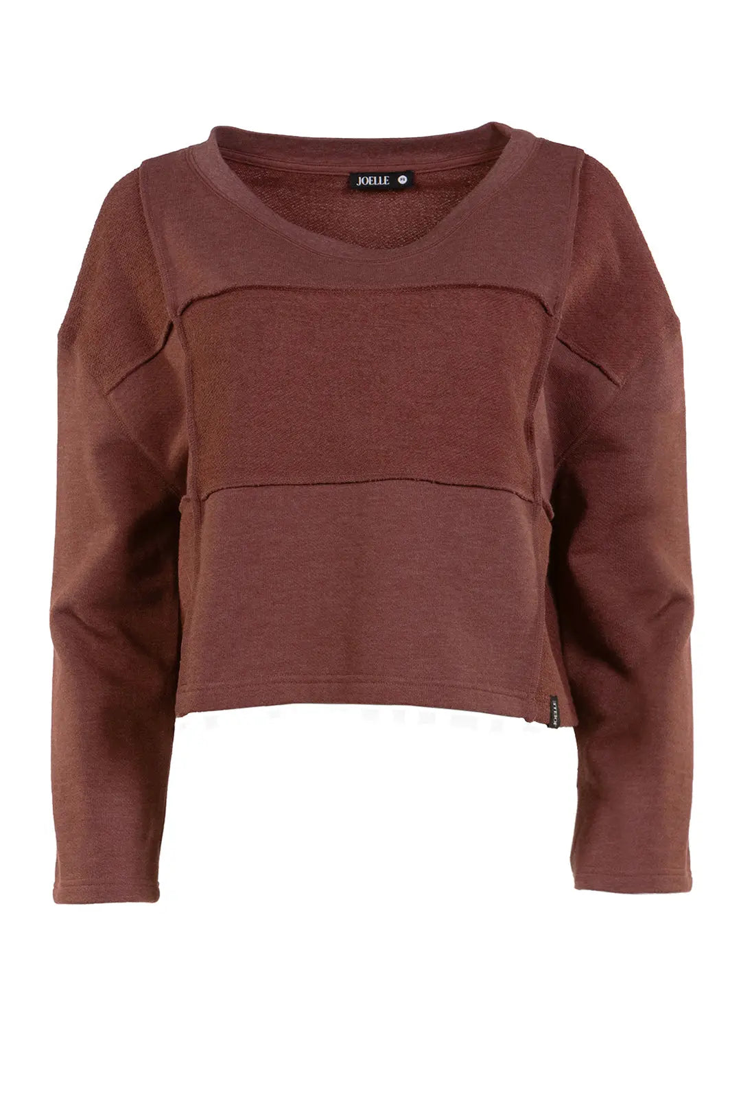 Chandail marron-rouge écourté | Fulton JOELLE Collection