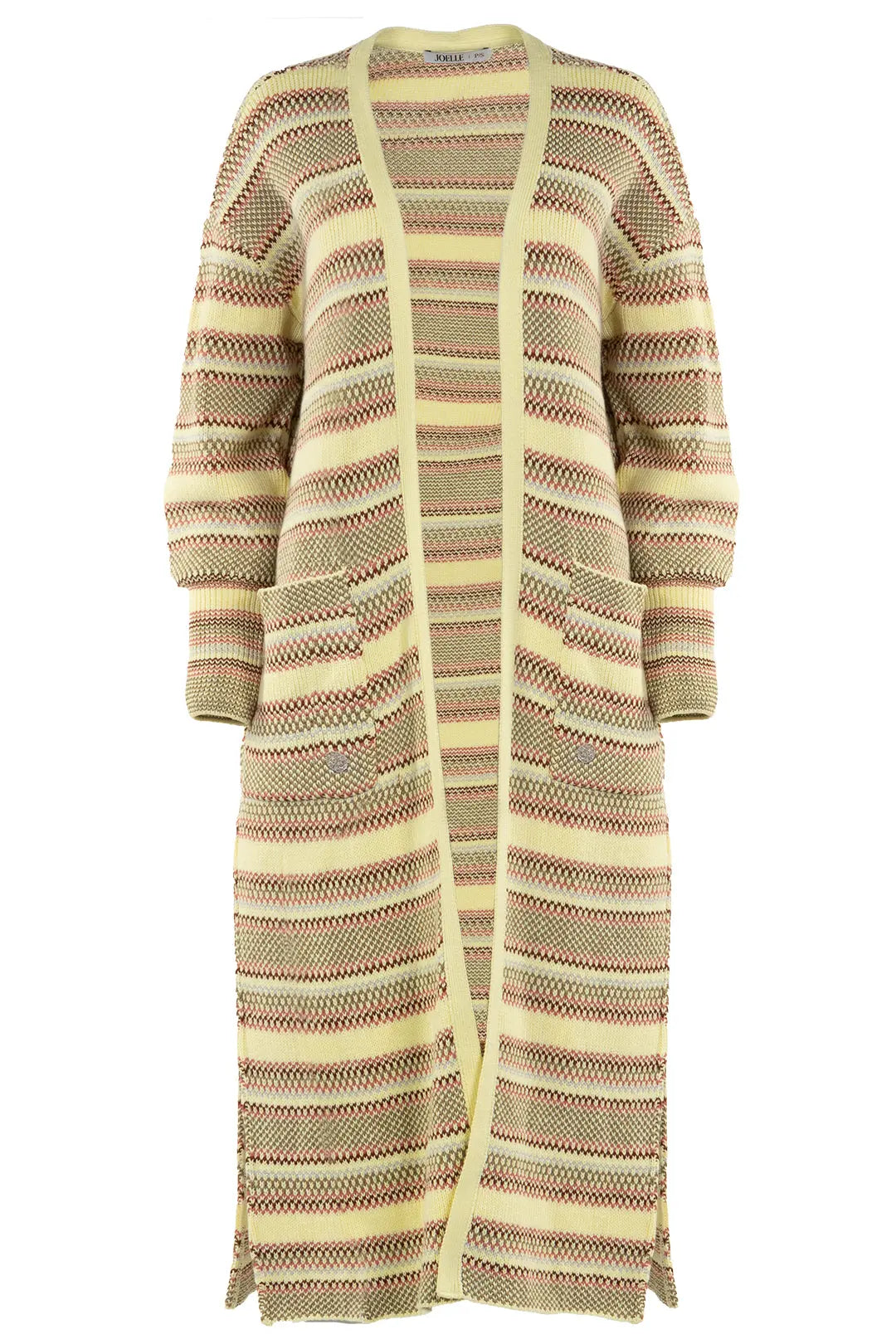 Veste longue jaune multi | Jeamme JOELLE Collection
