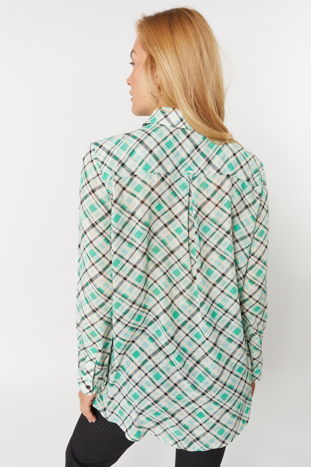 Chemise turquoise à carreaux | Narissa
