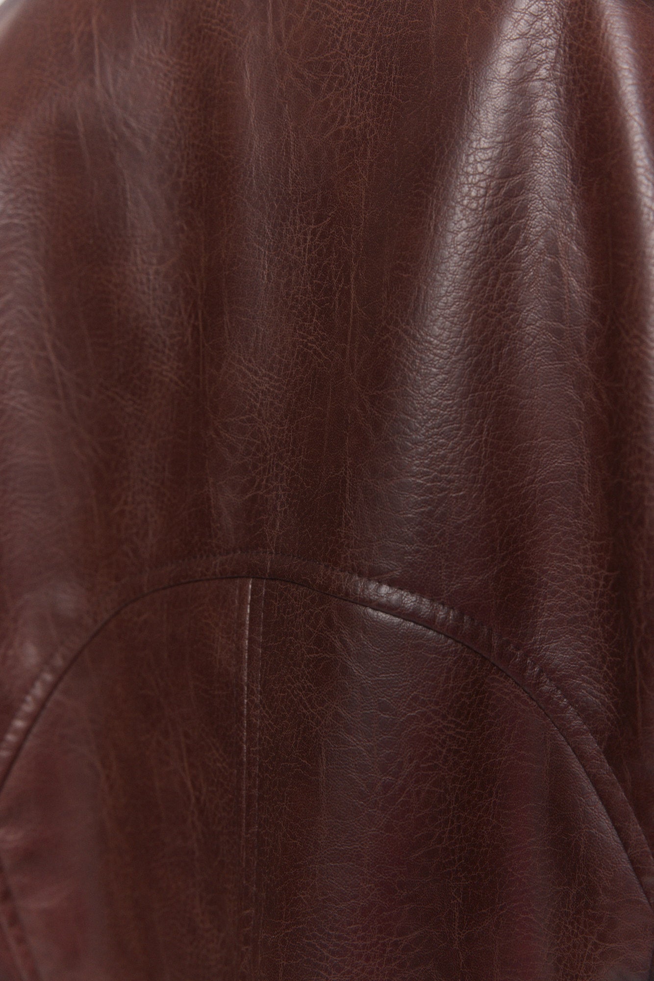 Manteau marron faux cuir style aviateur | Leonie