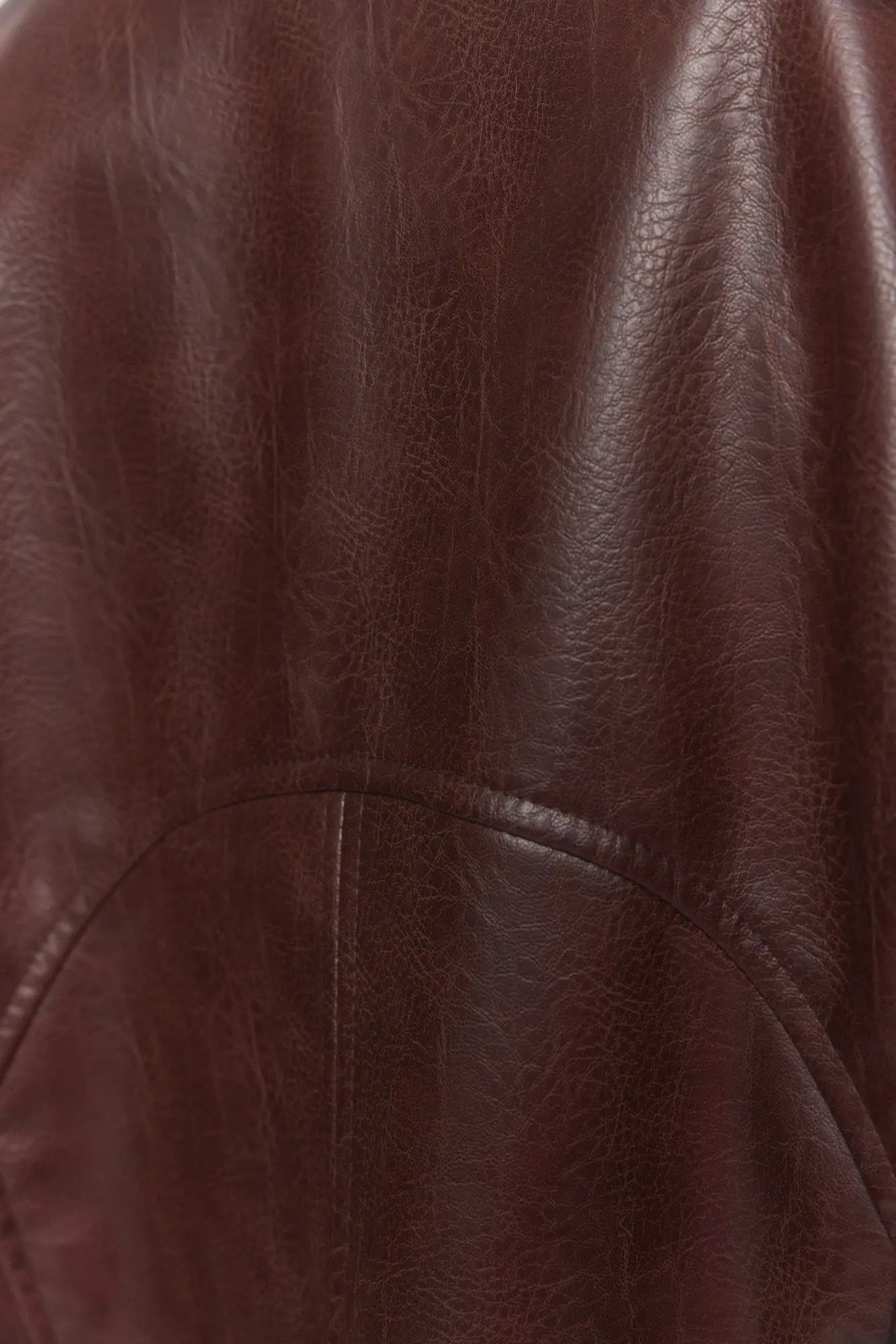 Manteau marron faux cuir style aviateur | Leonie JOELLE Collection