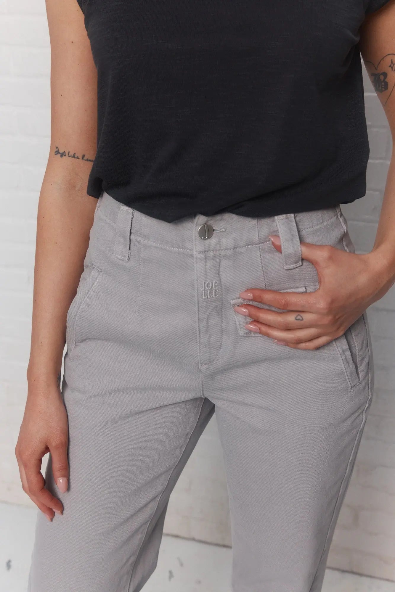 Jeans ballon gris délavé | Felicia JOELLE Collection