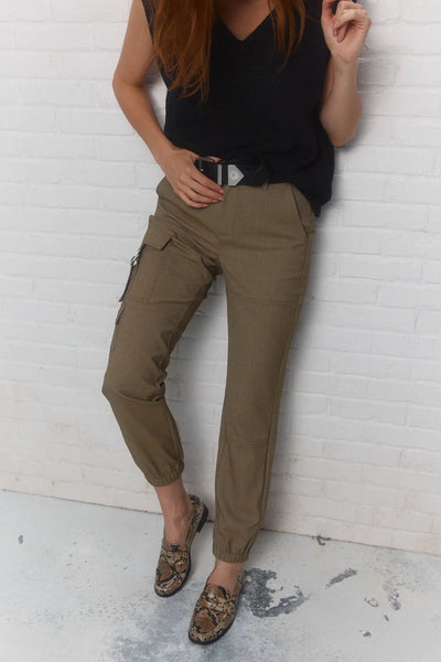 Pantalon cargo vert olive pour femme Daphne JOELLE Collection